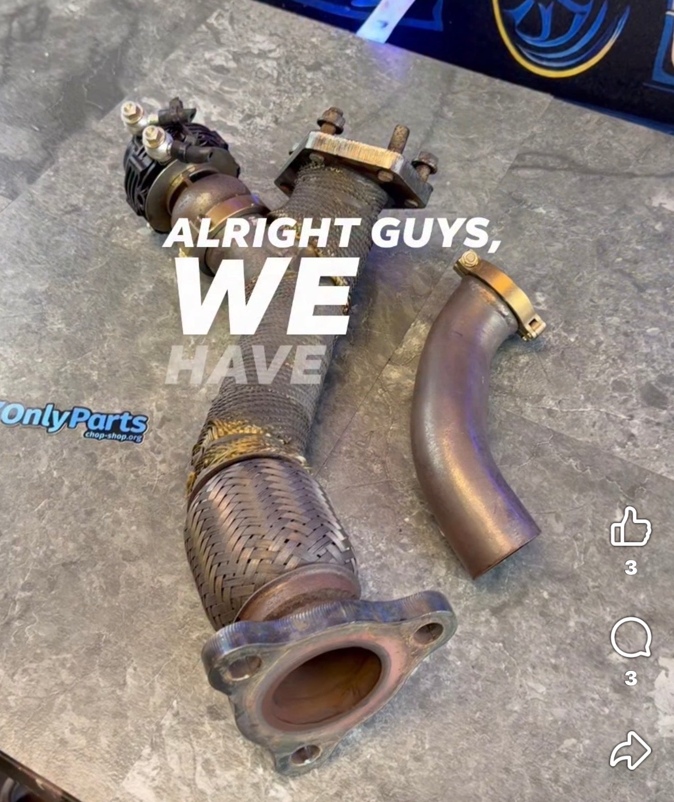 Grimmspeed ewg kit 3 bolt external wastegate kit w/ tial 38 mm mvs Subaru wrx and STi