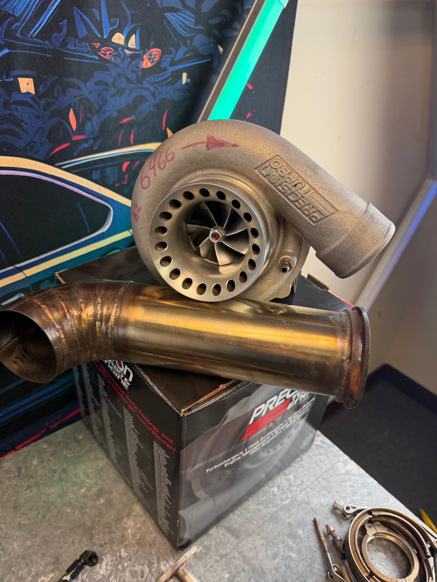 ETS rotated turbo kit 700 + hp 04-07 STi & 02-07 Subaru wrx PTE 6466 gen 2 EWG 2 bolt w: invidia N1 CBE