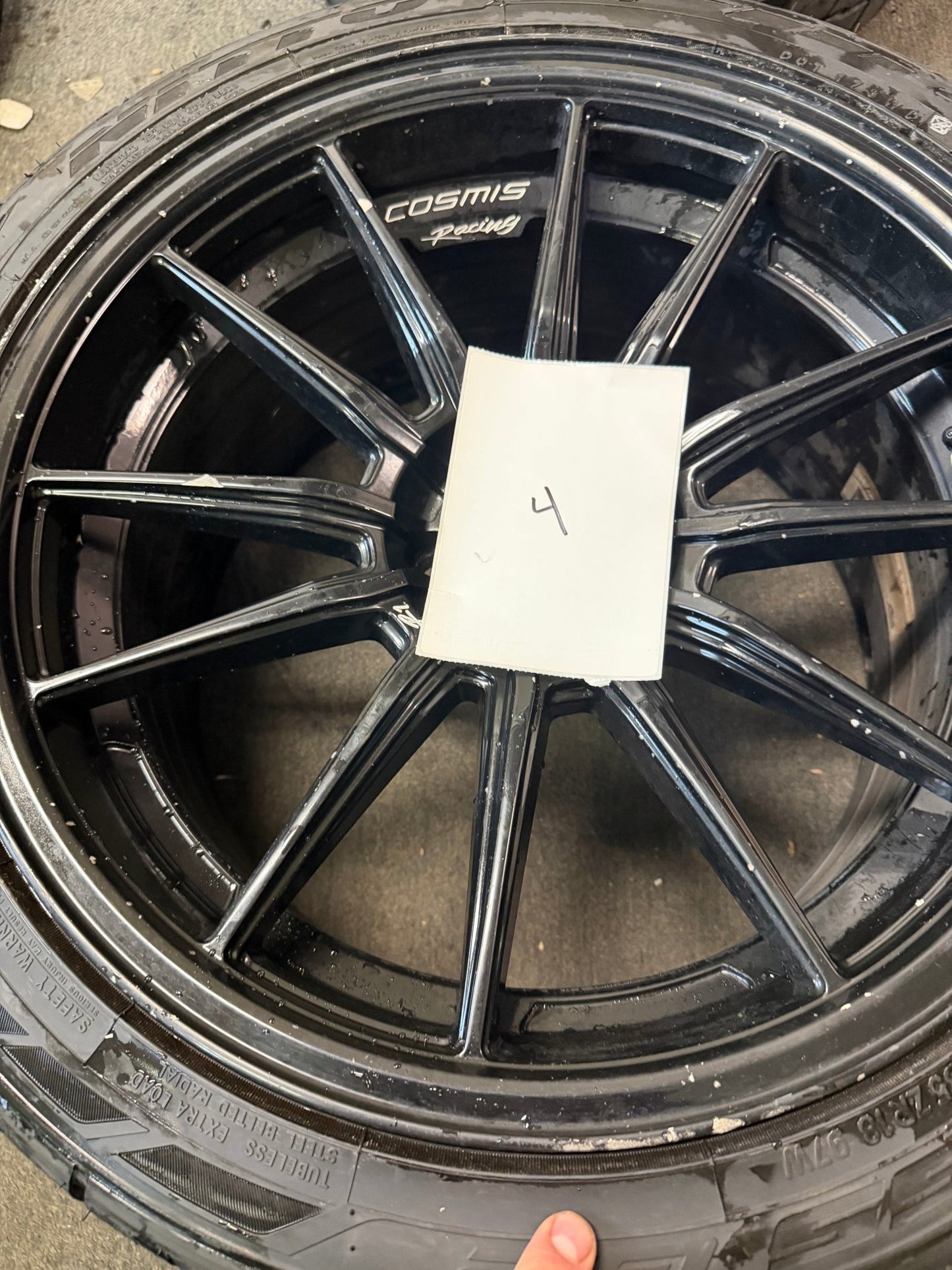 COSMIS racing r1 r-1 wheels 5x100 Subaru wrx 2002-2014 18x9.5 +35 w/ nitto 555 g2 265/35zr18 tires