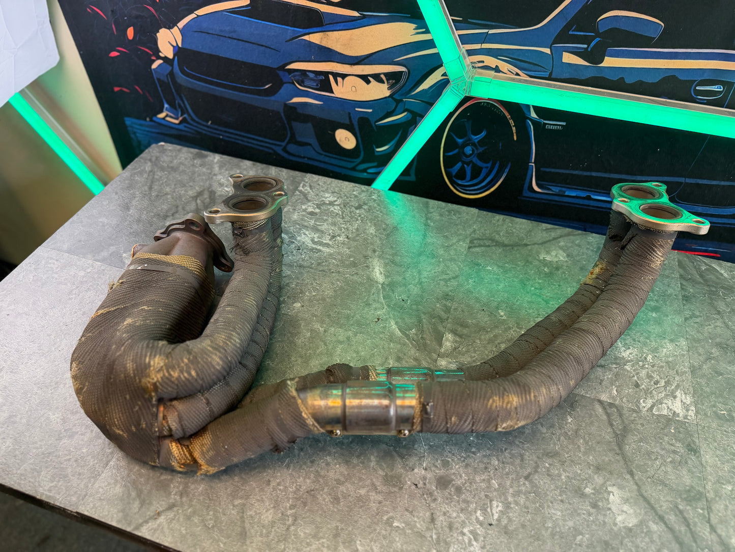 TOMEI UELH unequal length header 3 bolt SUBARU STi & WRX EJ257 EJ255 turbo exhaust manifold