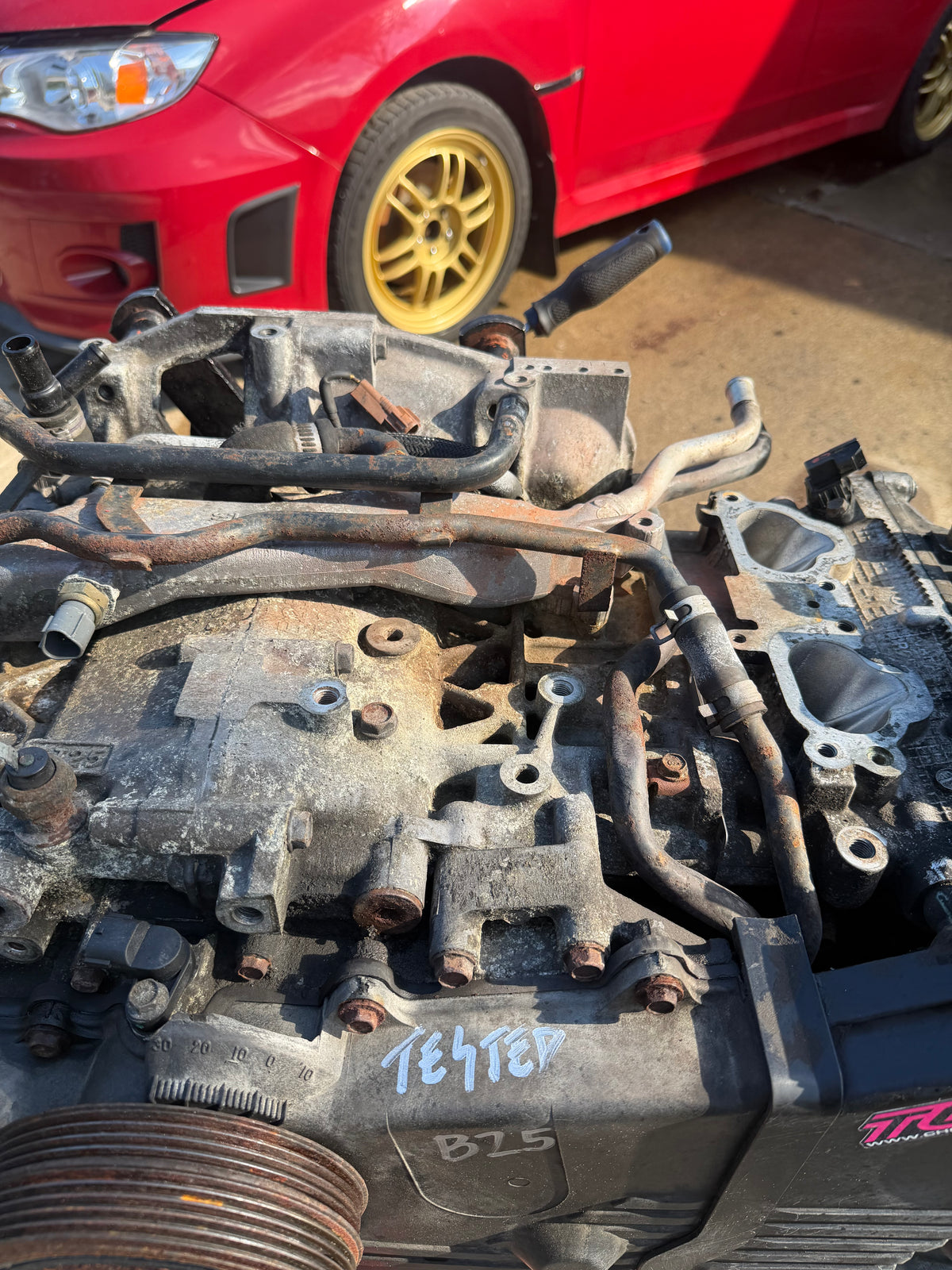 Subaru STi b25 EJ257 tested engine longblock motor SAVCS