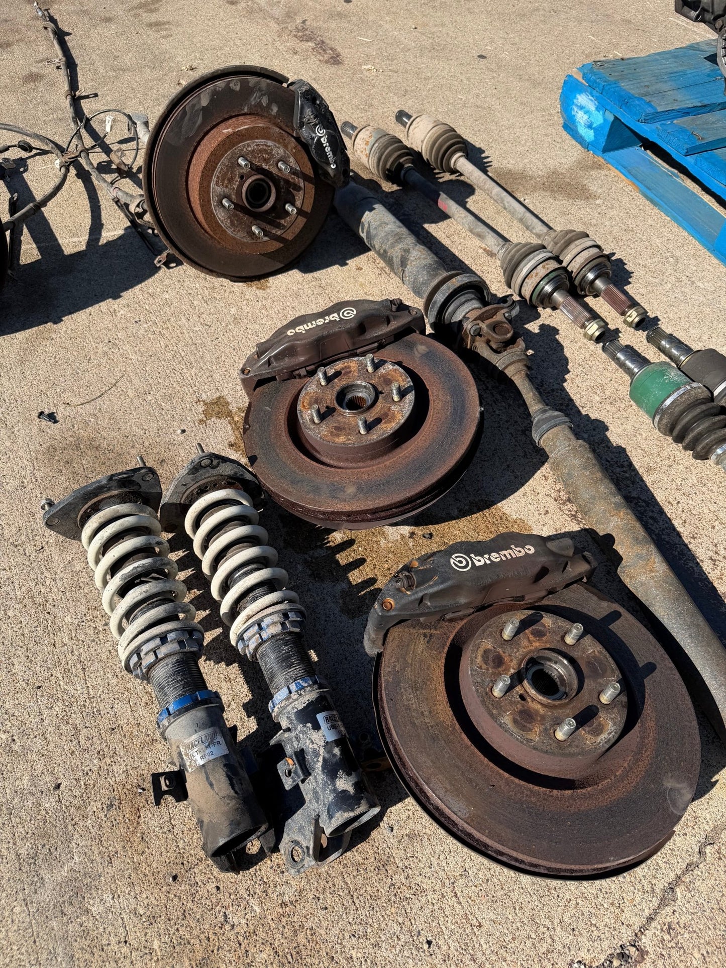 2002 - 2007 wrx 04-07 subaru  STi 6 speed transmission swap package for wrx DCCD brembos r 180 I wire