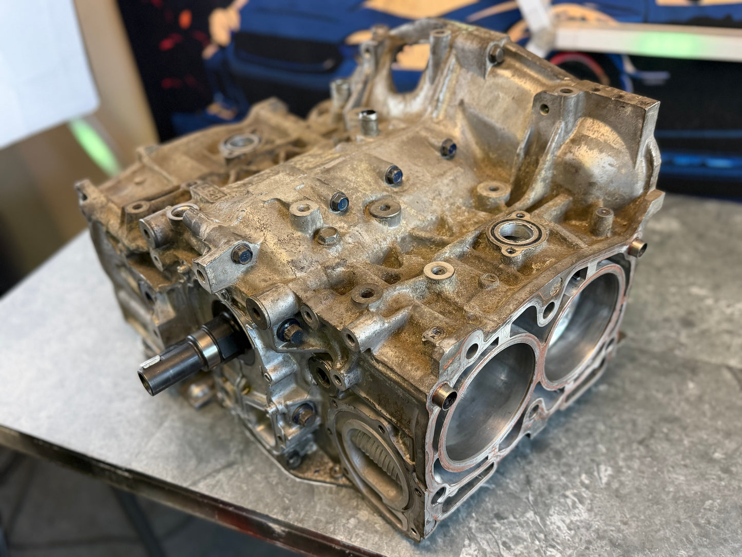 BUILT & FORGED EJ257 engine shortblock Subaru wrx & STi 99.75 MM manleys , h beam & arp rod bolts , STi nitrate crank