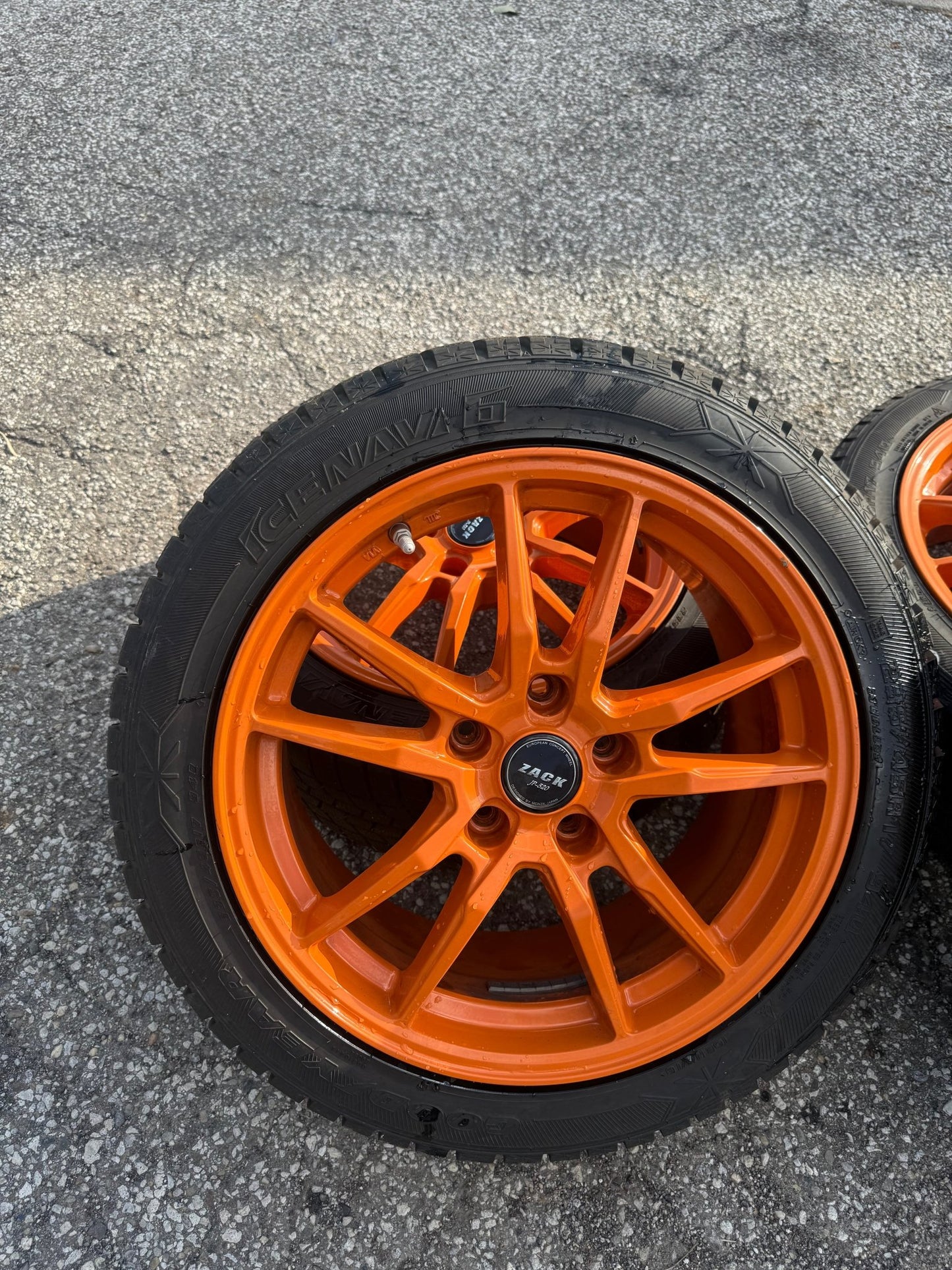 AFTERMARKET Zack JP 520 aluminum wheels STi 2005-2017 clears brembos w/ snow tires installed 5x114