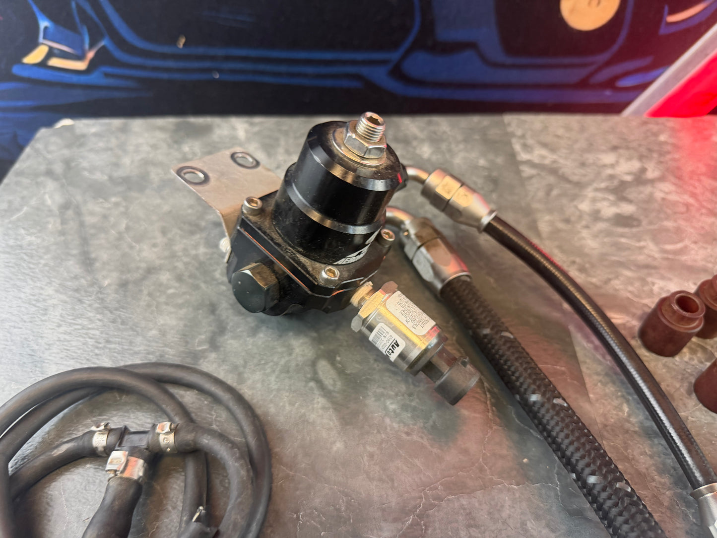Under hood fuel kit Subaru STi & wrx w/ radium rails , filter , FPD , areomotive FPR and Cobb pre greenspeed flex fuel kit