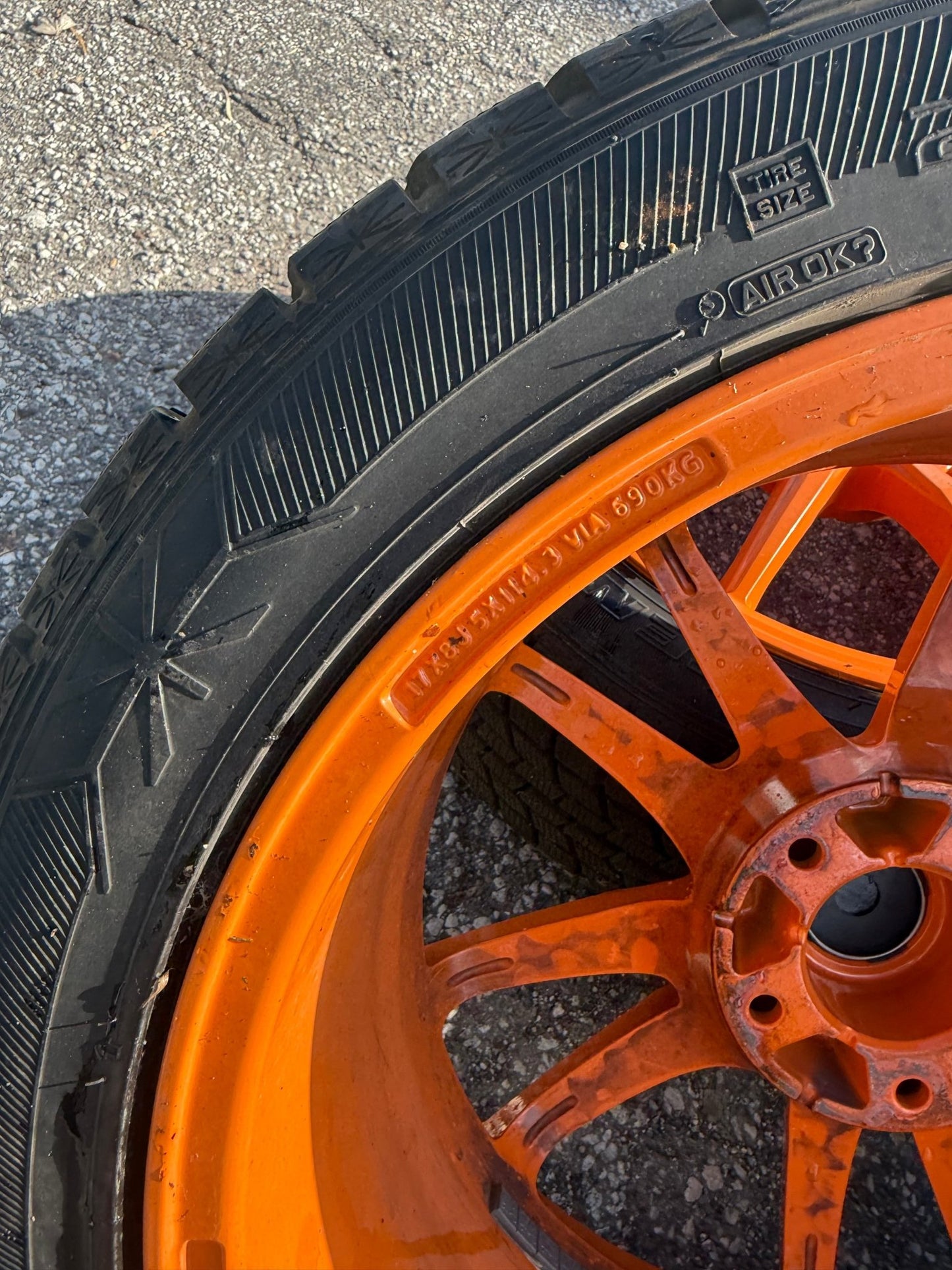 AFTERMARKET Zack JP 520 aluminum wheels STi 2005-2017 clears brembos w/ snow tires installed 5x114