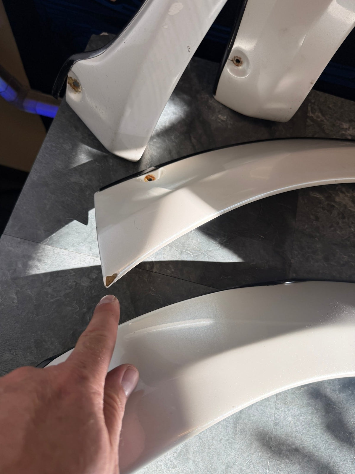 ABW 60 mm fender flares 2006 2007 Subaru & wrx sedan Hawkeye 37j satin white pearl