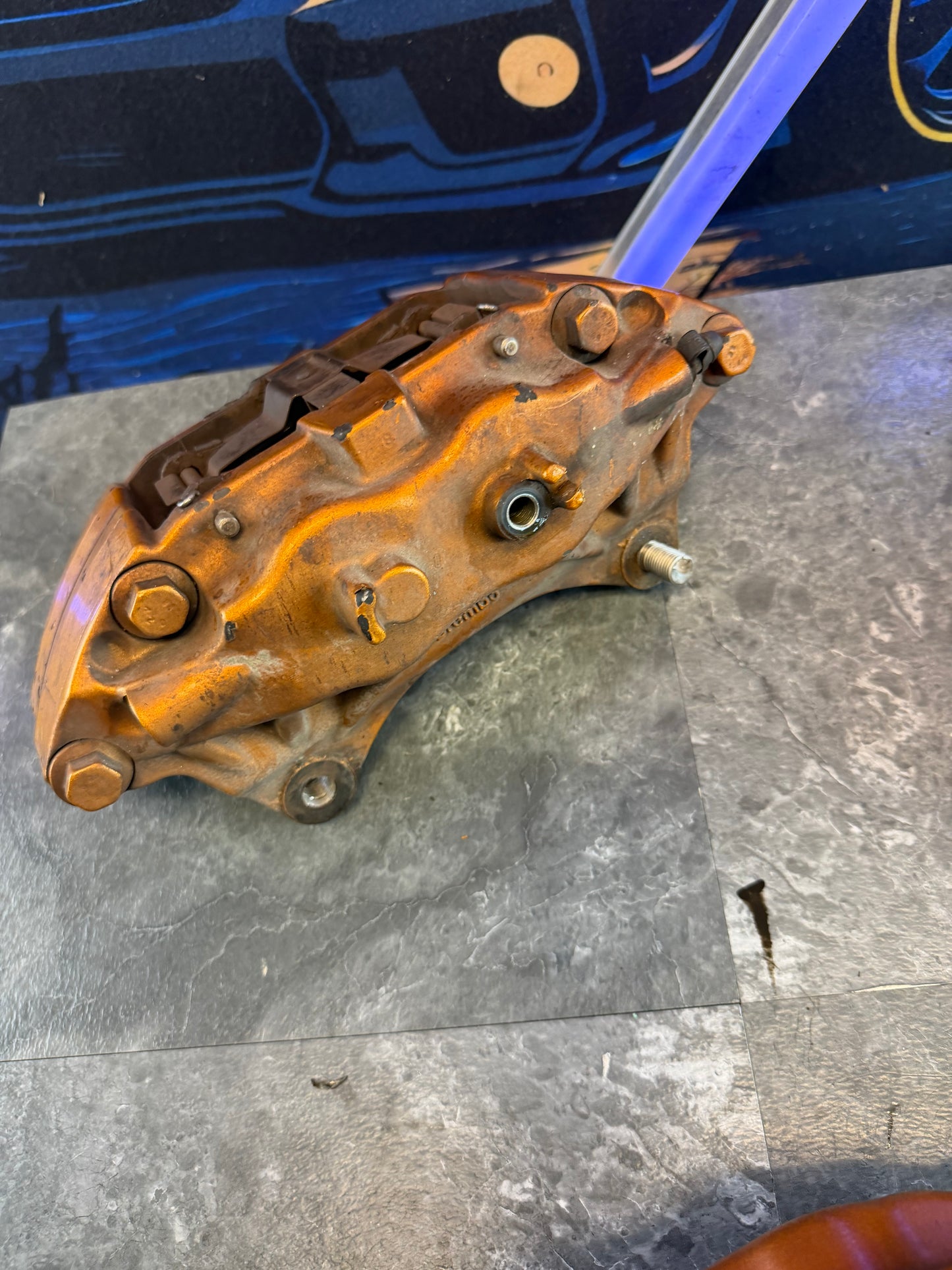 Subaru STi 2004 - 2007 STi oem authentic gold brembo brake calipers ( wrx swap ) NEED REPAIRED