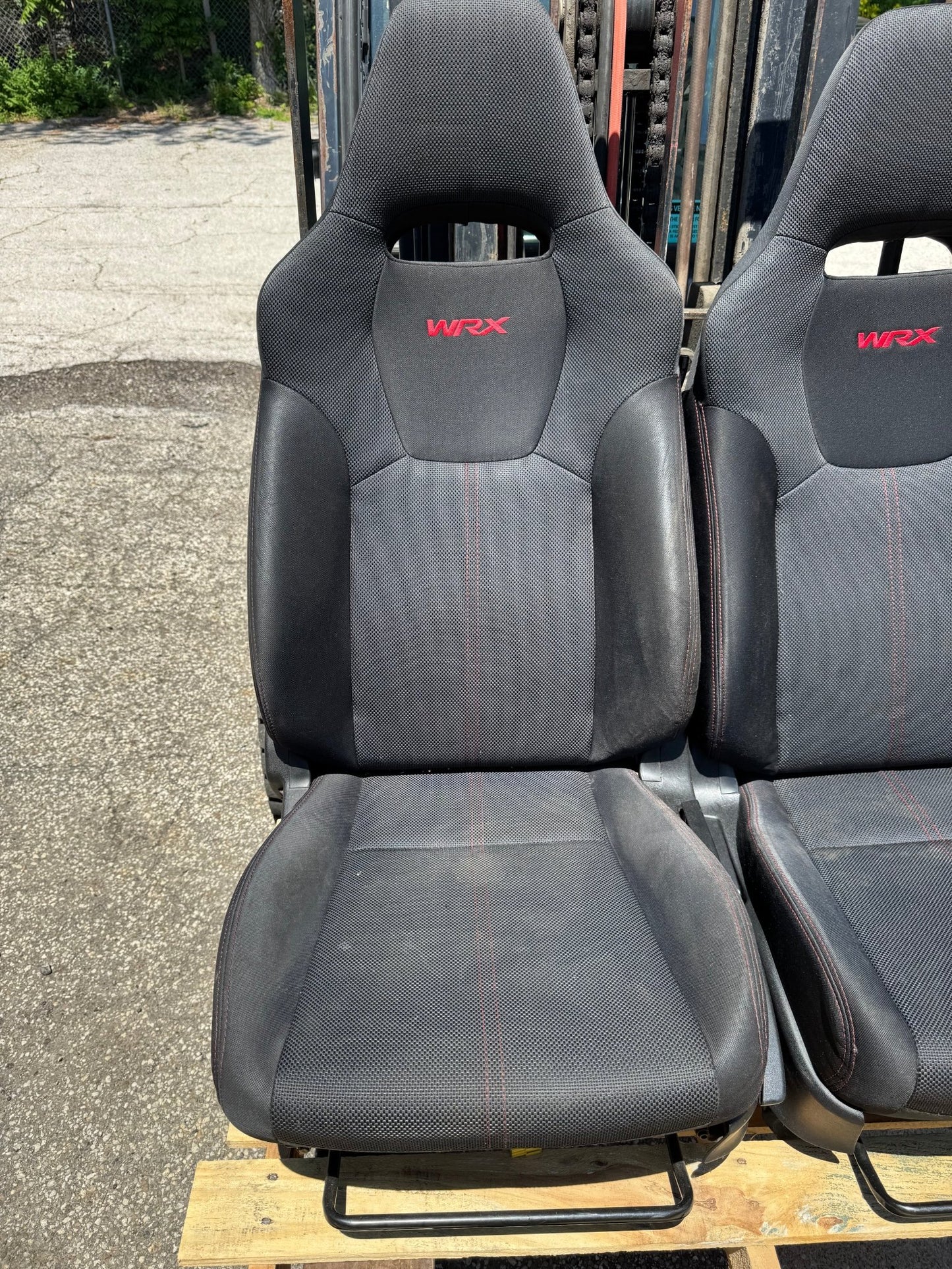 2008-2014 Subaru WRX OEM Seat Set Passenger Driver Front Cloth Pair