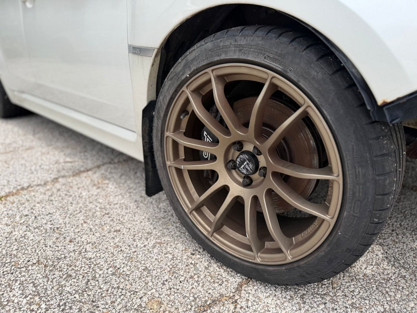 AVID AV20 Matte bronze wheels for Subaru wrx & Impreza 5x100 18 x 8.5 + 38 clears STi brembos
