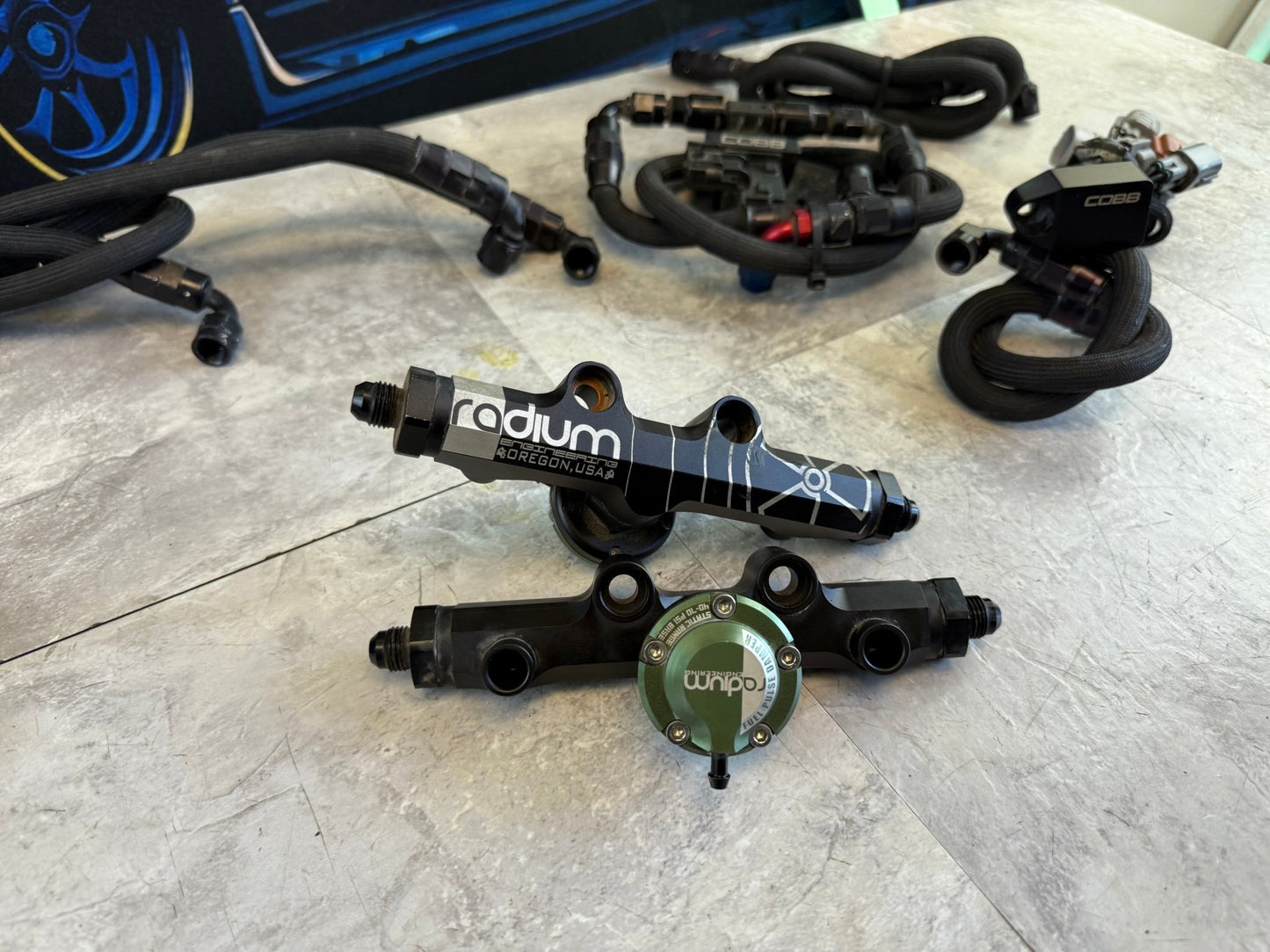 Cobb flex fuel kit PRE GREENSPEED 08-21 Subaru STi 08-14 wrx w/ radium rails / dampners & lines & areomotive FPR
