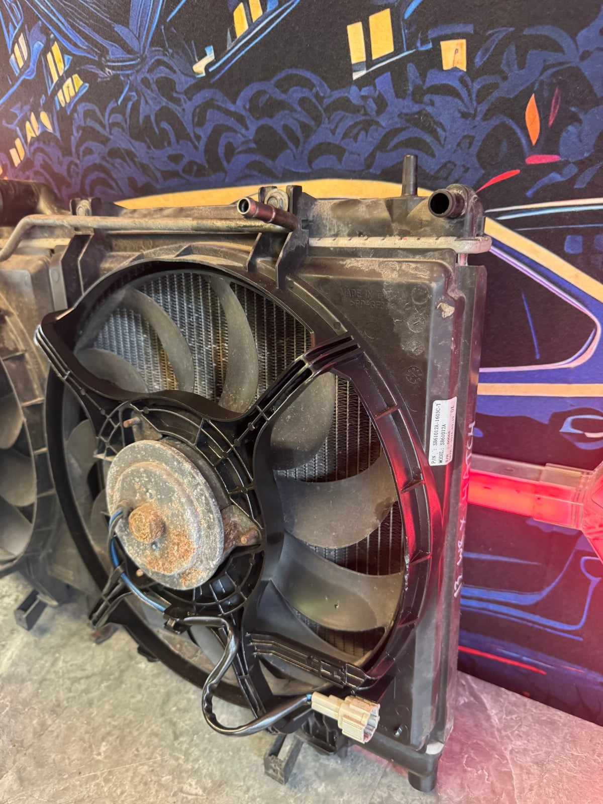 2008-2014 Subaru Impreza WRX STi OE Koyorad Radiator Cooling Assembly With Fans And Shroud