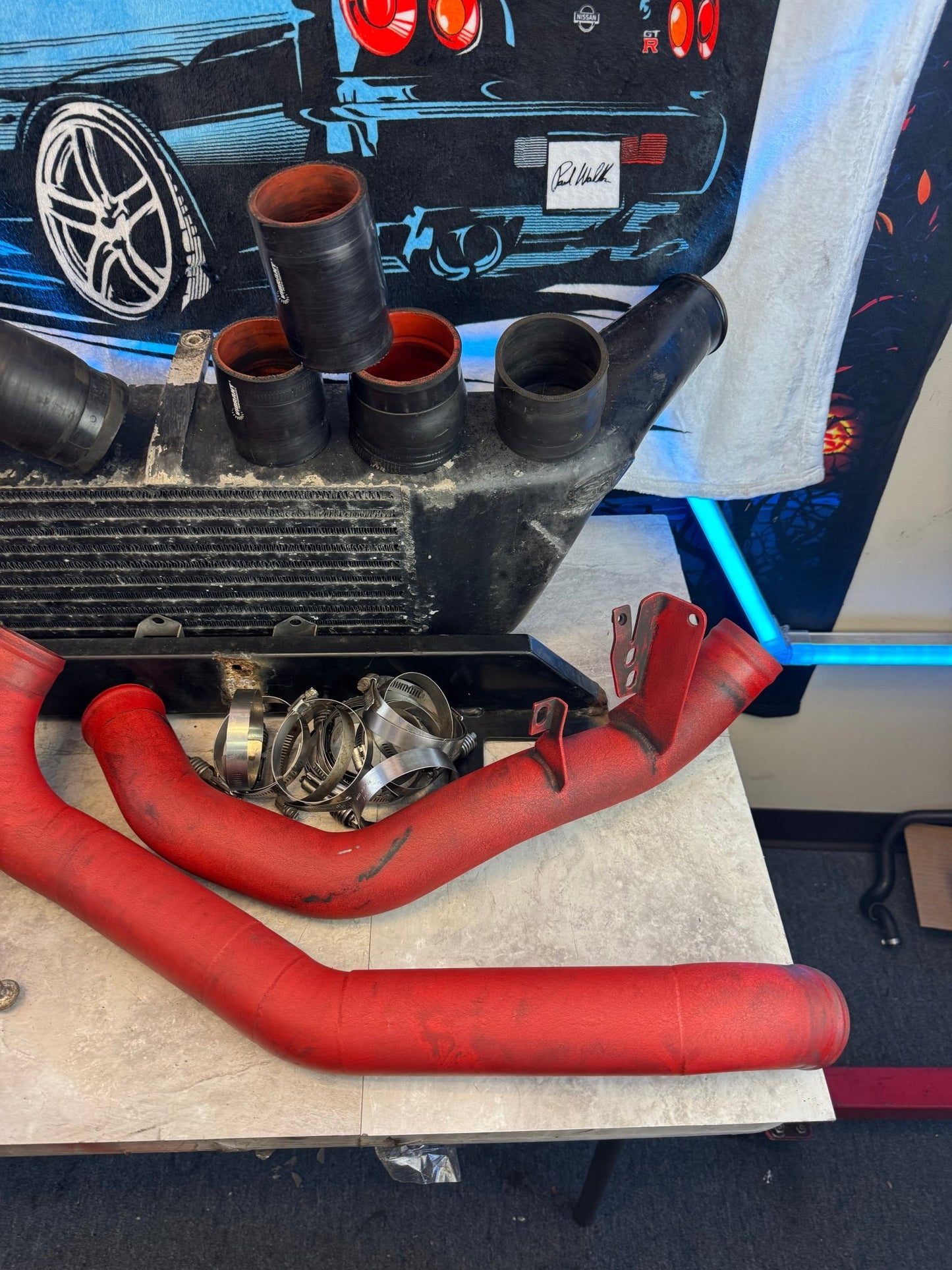 2002-2007 Subaru WRX STi Rare 4.5" APS Front Mount Intercooler Kit For Rotated Turbo P5