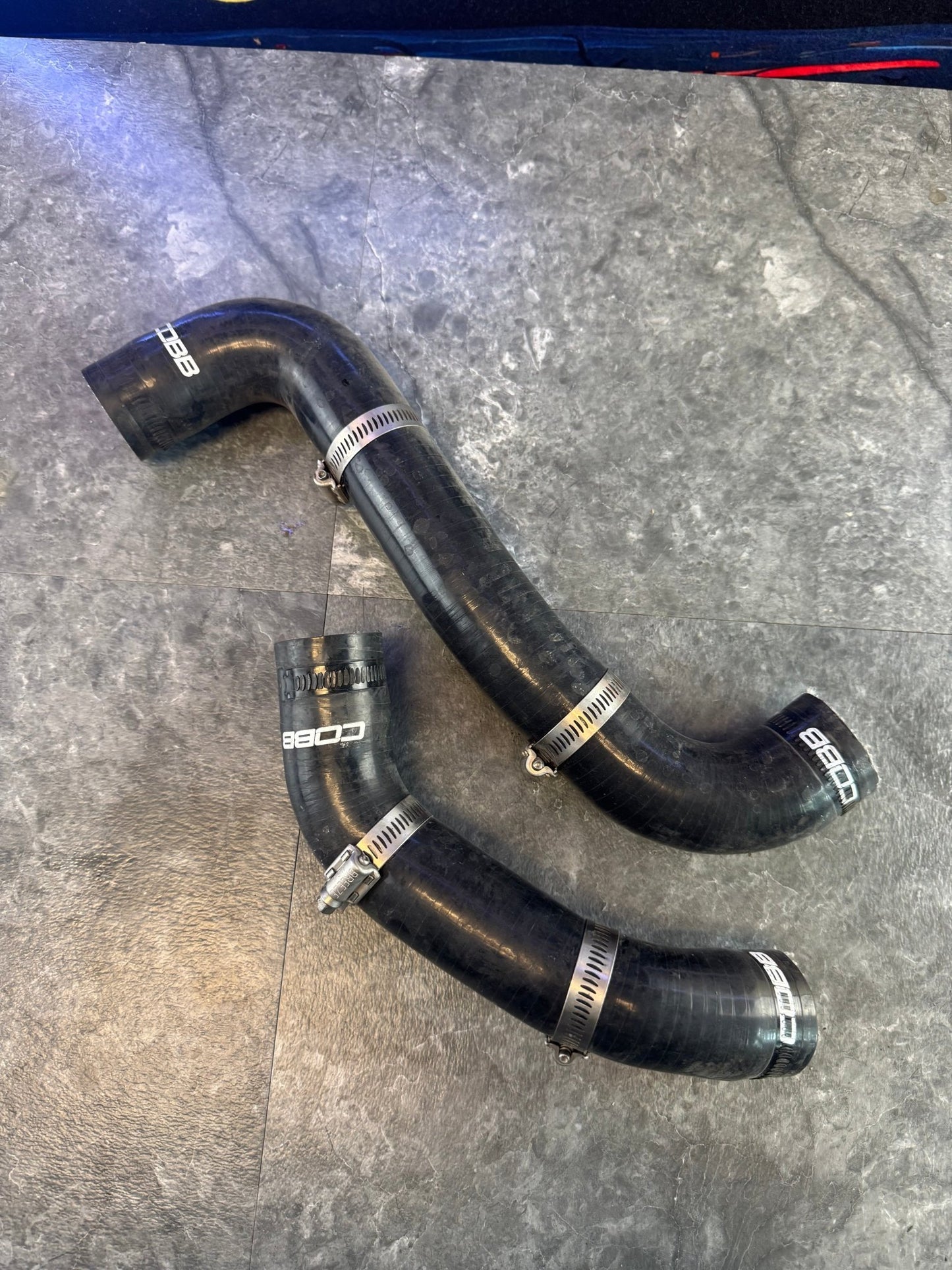 2008-2021 Subaru WRX STi Cobb Silicone Upper And Lower Radiator Hoses Clamps Black /