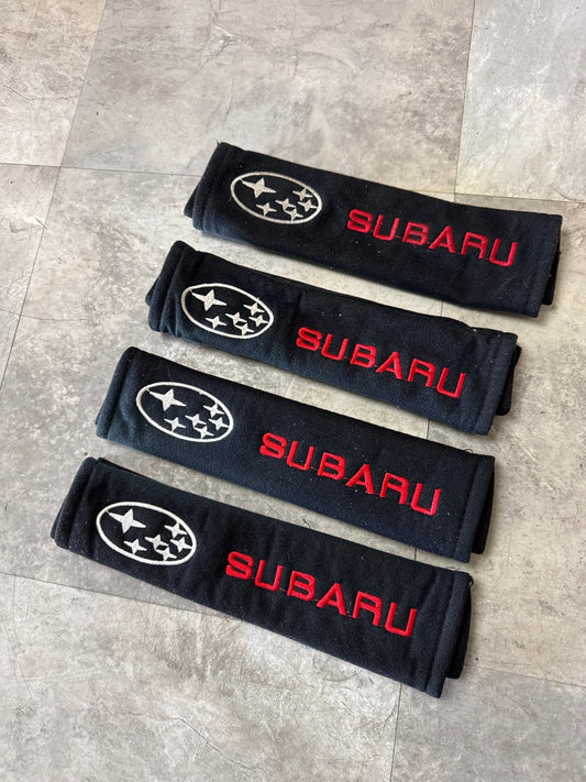 Vintage Subaru Seat Belt Covers Pad Protector Set G6