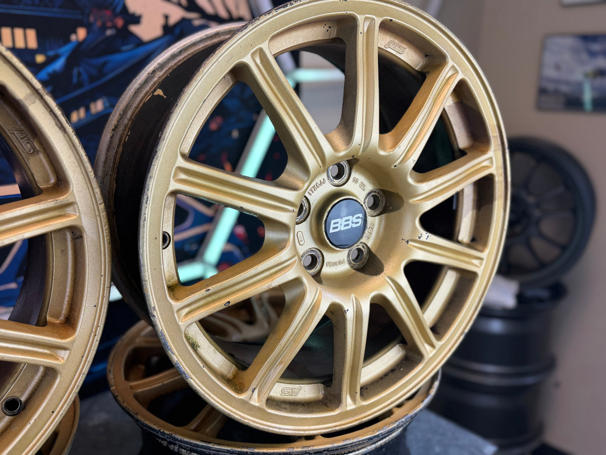 OEM Subaru STi gold BBS forged wheels 2005 -2007 Subaru STi 17x8 +53 5x114