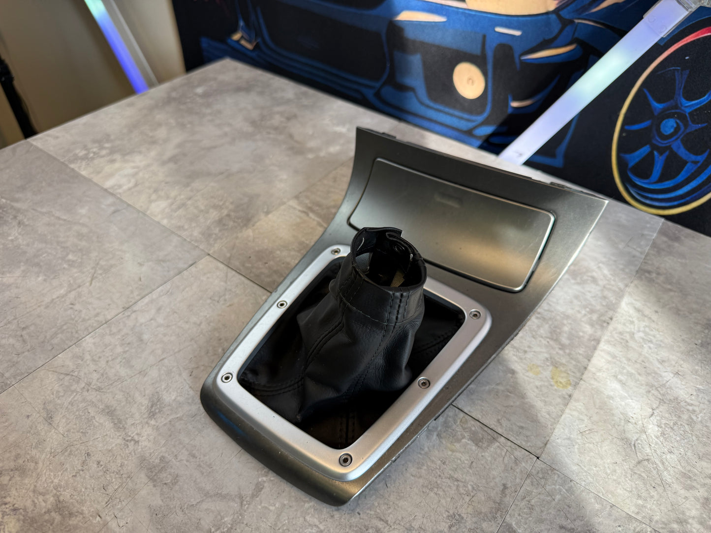 OEM 2005 - 2007 Subaru STi shifter trim assembly six speed w/ shift boot