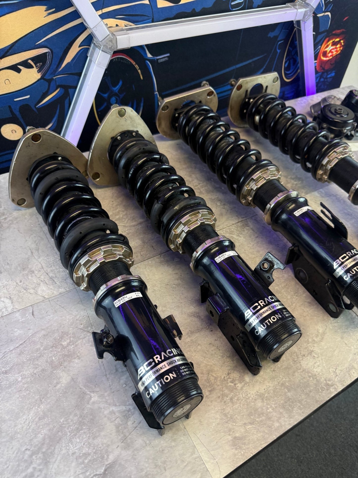 BC BR coil over suspension coilovers coilover Subaru STi 2005-2007 05-07 5x114