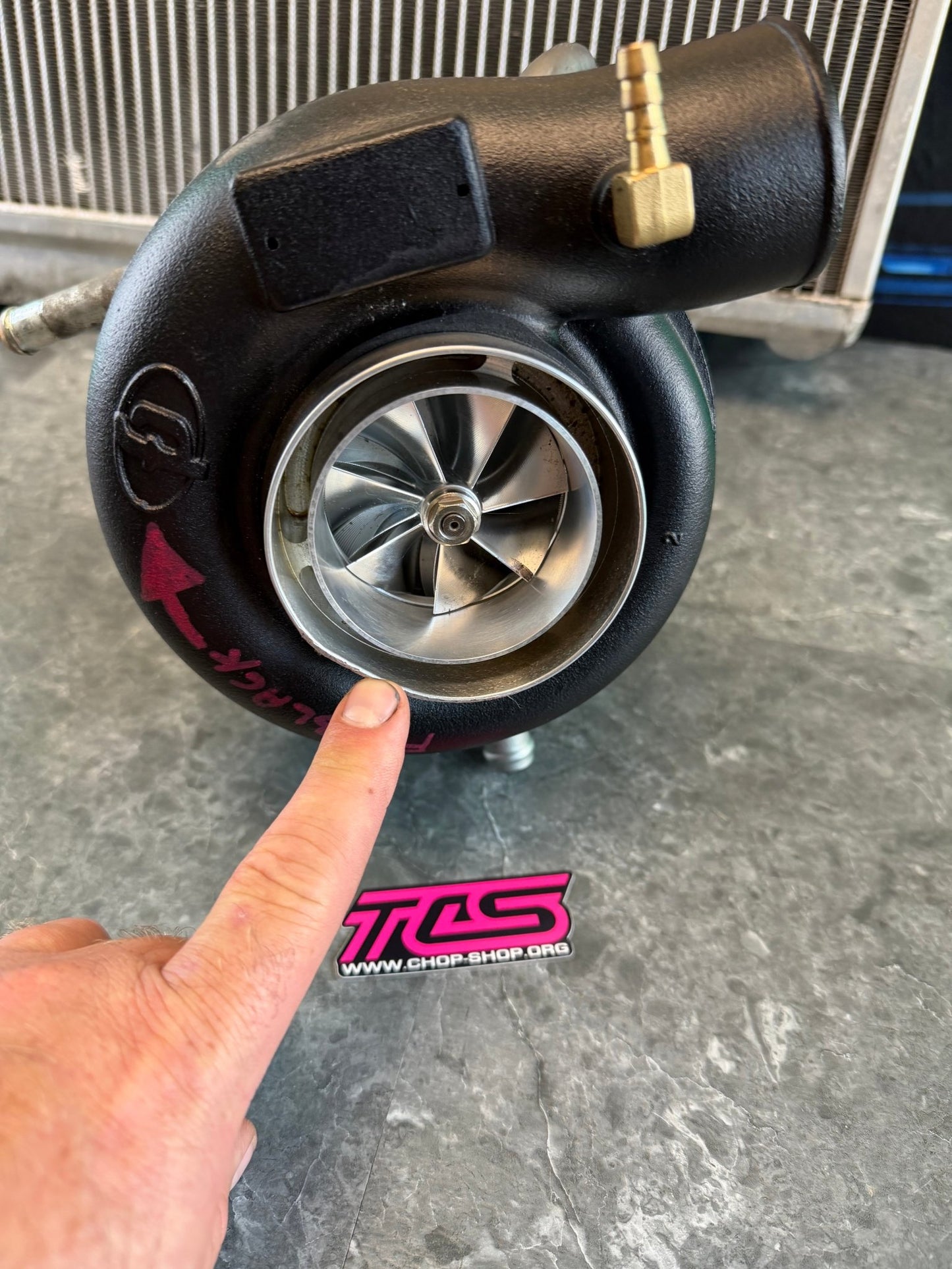 FP “ black “ stock location turbo Subaru STi & wrx ej257 forced performance 84 HTZ 3.25” cover JB 10 CM