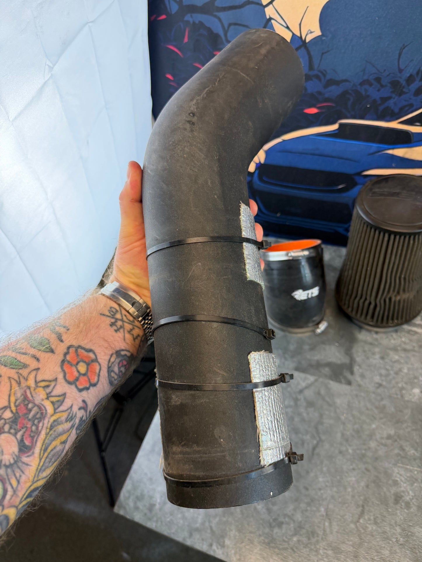 ETS cold air intake ROTATED Subaru STi 4” speed density