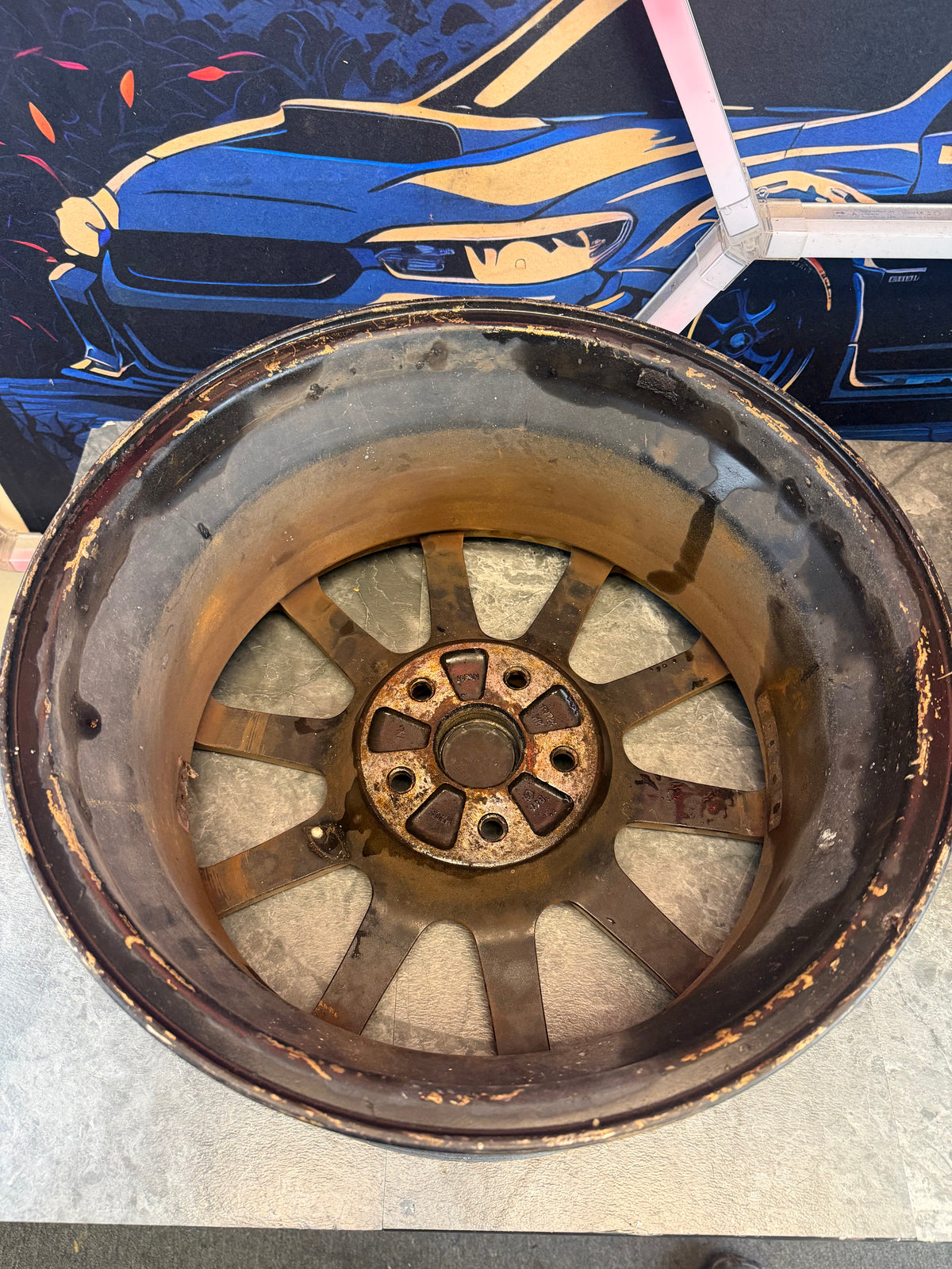 OEM Subaru STi gold BBS forged wheels 2005 -2007 Subaru STi 17x8 +53 5x114