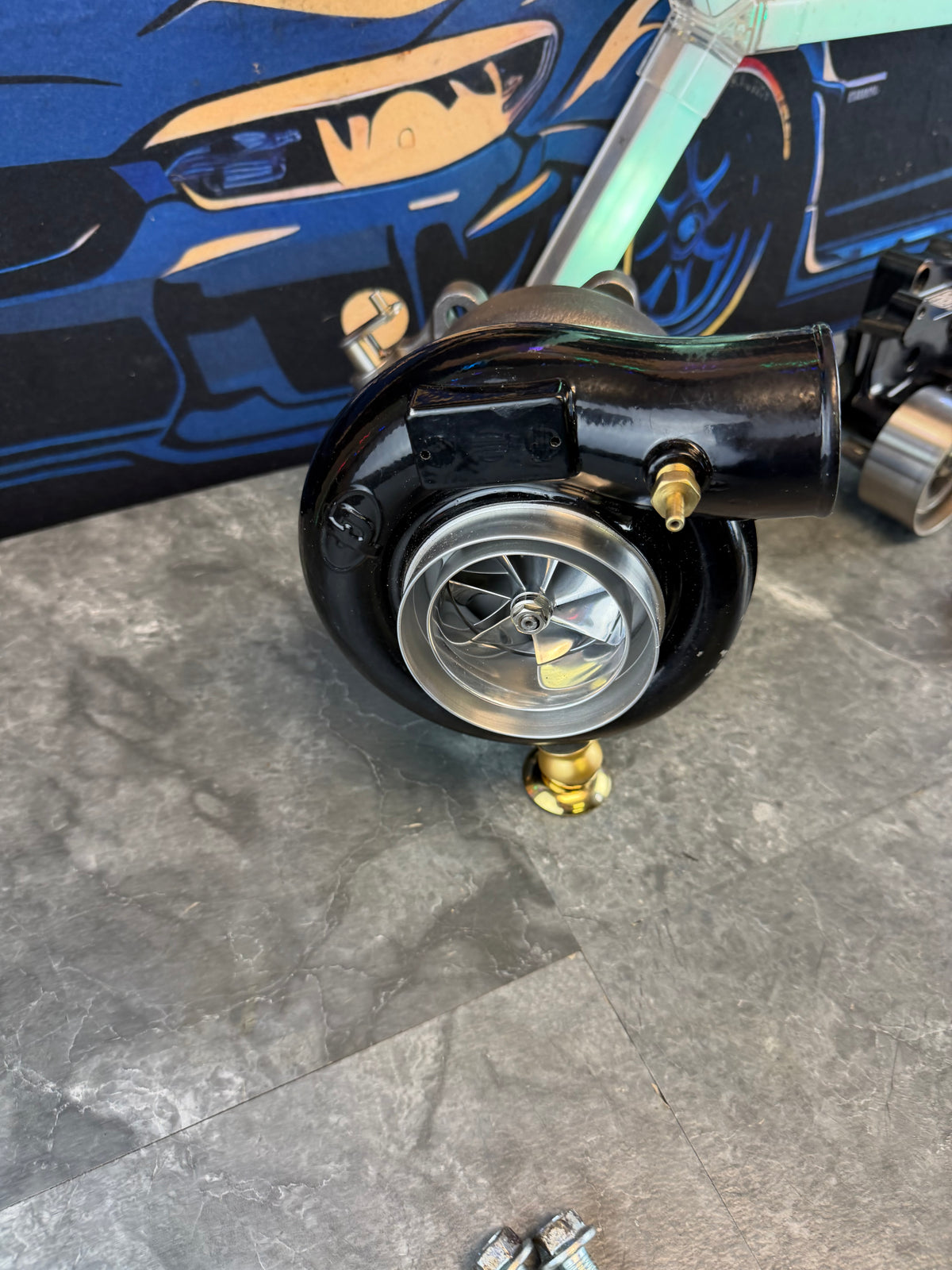 CUSTOM FP “ black “ turbo HCFi BALL BEARING 10 CM 84 MM FAP 9 blade turbine