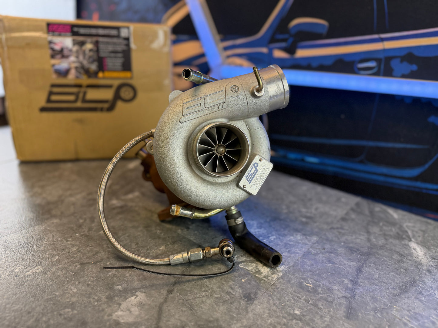 BCP stock location turbo Subaru STi & wrx x 500 + 2.5” inlet , billed compressor wheel , welded , 500 HP , 10 cm