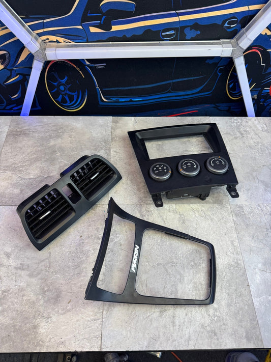 2005-2007 WRX/STi Black Center Console Vent Climate Control And Shifter Trim Kit / N4