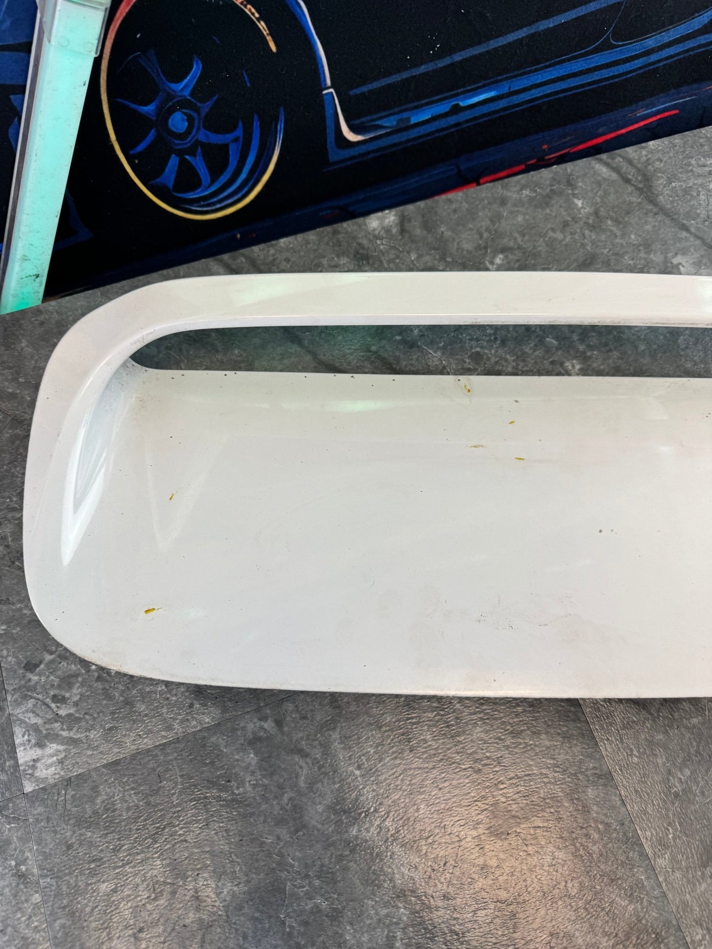 2015-2021 Subaru WRX STI OEM Hood Scoop White Vent Genuine Assembly Crystal White Pearl H2