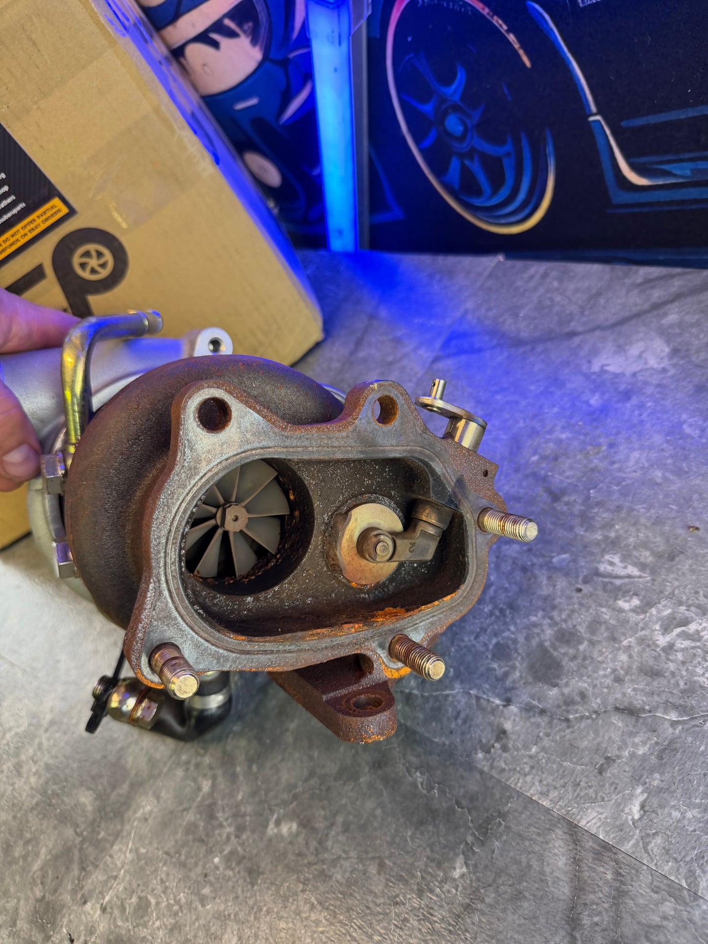 BCP stock location turbo Subaru STi & wrx x 500 + 2.5” inlet , billed compressor wheel , welded , 500 HP , 10 cm
