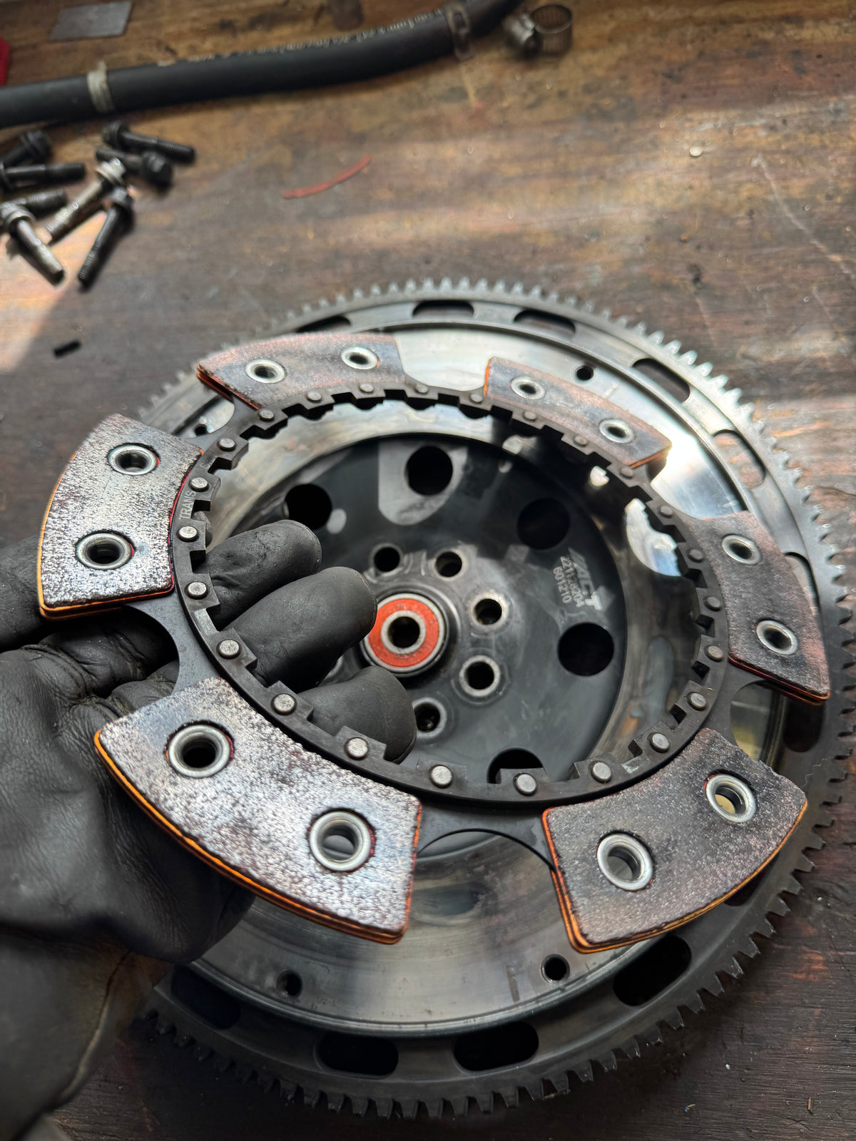 2004-2021 Subaru WRX STi ACT Mod-Twin 225 Extreme 6-Puck Sprung Street Clutch Kit Organic Disk With Monolock Collar