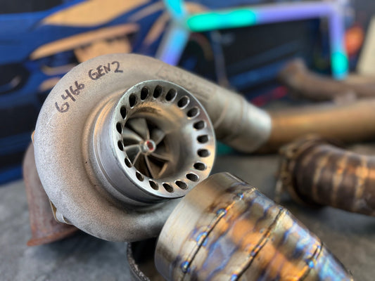 CUSTOM rotated turbo kit ( like ETS ) 08-21 STi 08-14 WRX w: PTE 6466 gen 900 HP & custom pie cut TITANIUM intake SUBARU