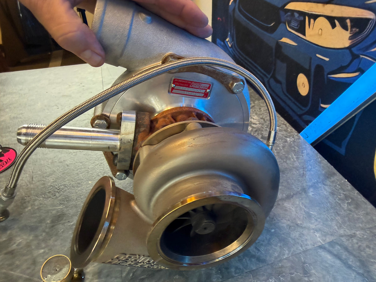 ETS “ rotated “ turbo kit 2008 - 2021 Subaru STi PTE 6466 w/ T51R mod gen 2 ball bearing