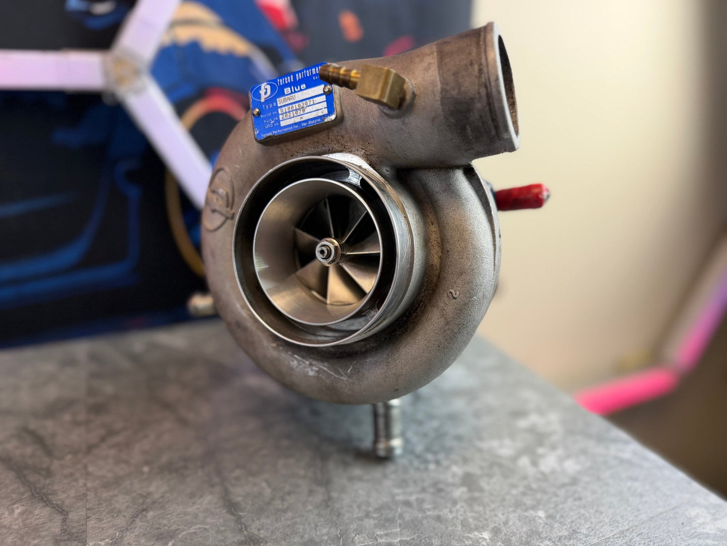 FP BLUE turbo charger Subaru STi & wrx 84 mm FAP cover JOURNAL BEARING WELDED BILLET