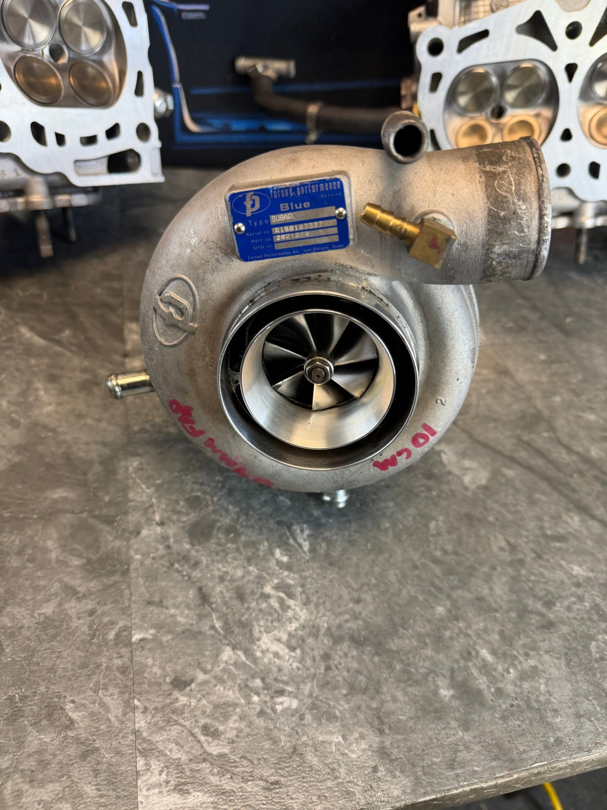 FP blue stock location turbo subaru STi & wrx 84 MM FAP cover