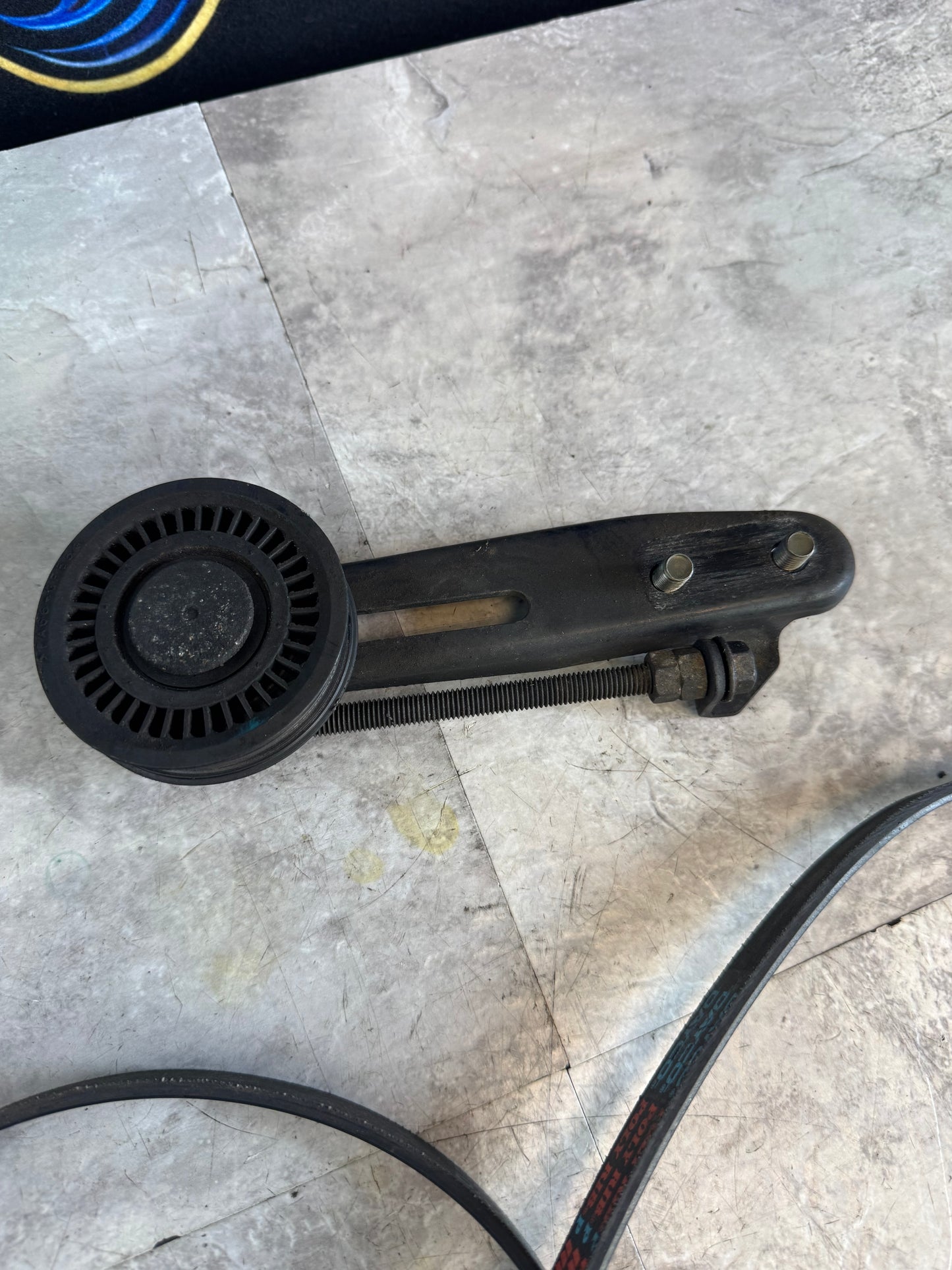 1995-2009 Subaru Impreza WRX STi Forester Alternator Tensioner Pulley Bracket With Belts J3