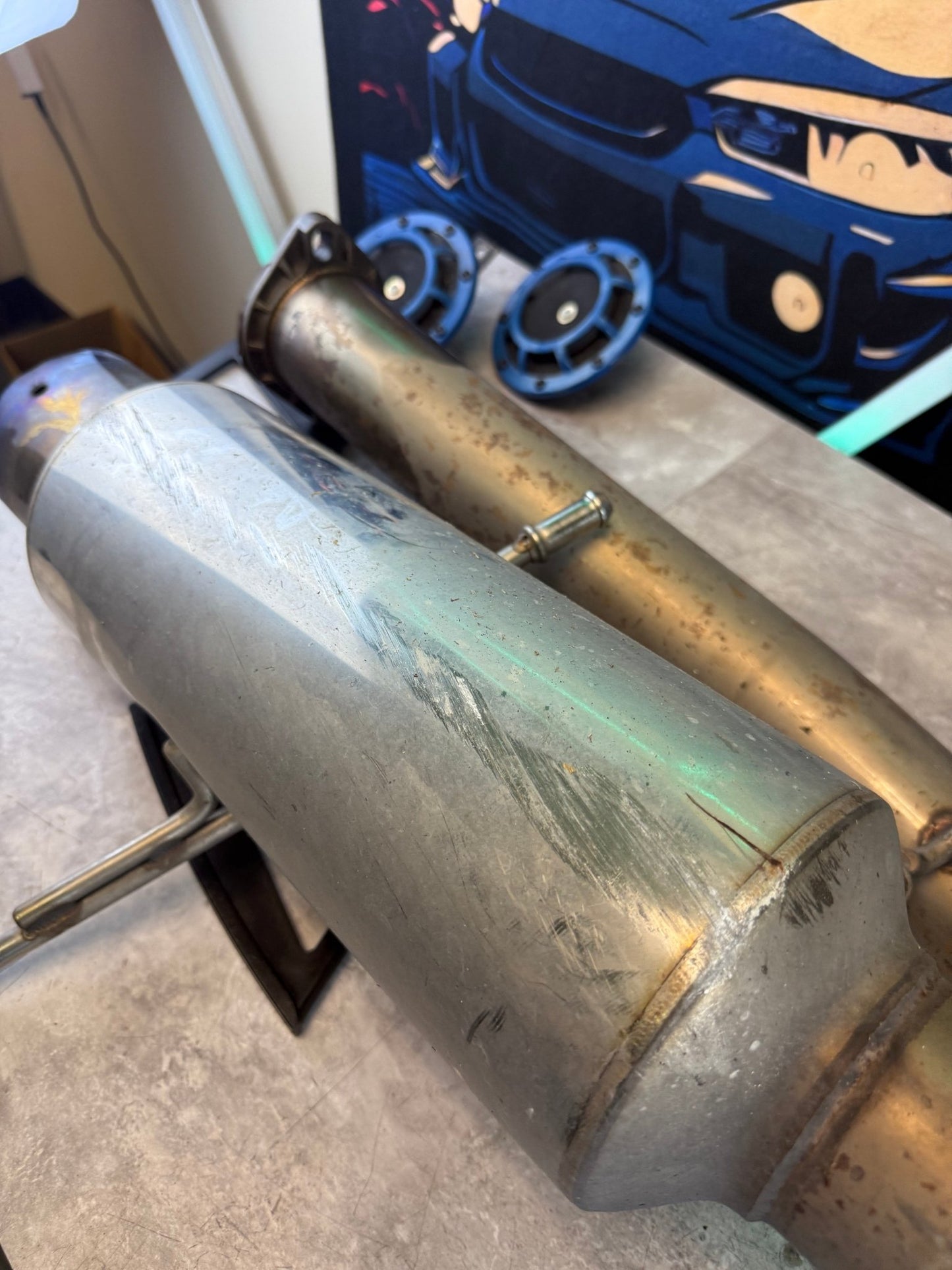 Invidia N1 cat back TI tip race mid pipe& axle back Subaru   Exhaust For 02-07 WRX/STi