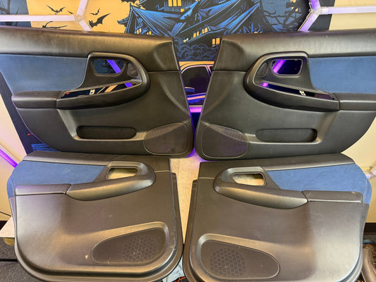 OEM Subaru STi 2004 wrx “ blue “ alacanta suede door cards 2002-2004 wrx bugeye blobeye 04
