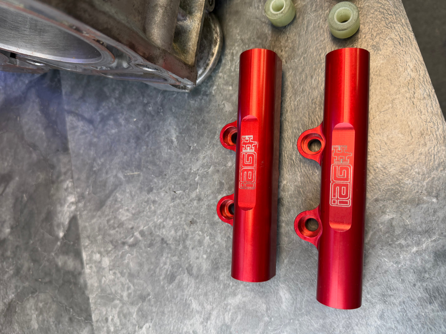 IAG fuel rails v2 top feed 02-14 wrx and 07-21 Subaru STi w/ spacers and bolts