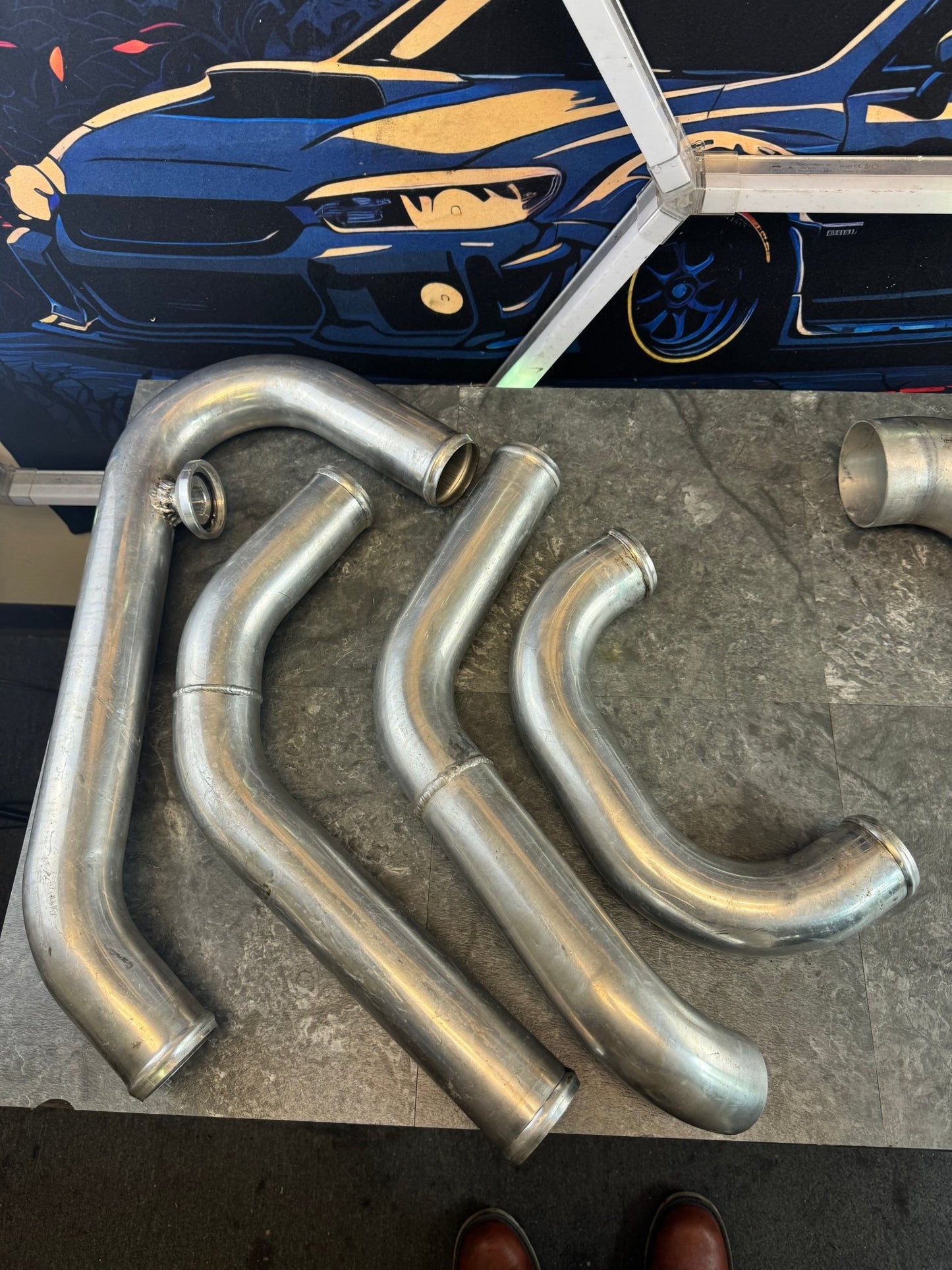 Automotive Intercooler Air Piping Kit Miscellaneous Pipes Varying Sizes 2.5-3.5 Inches