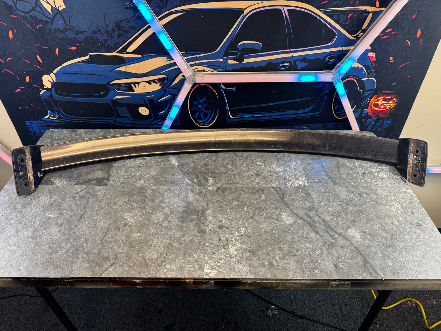 2006-2007 Subaru WRX STi OEM Rear Roof Spoiler Wing Center Spoiler Assembly