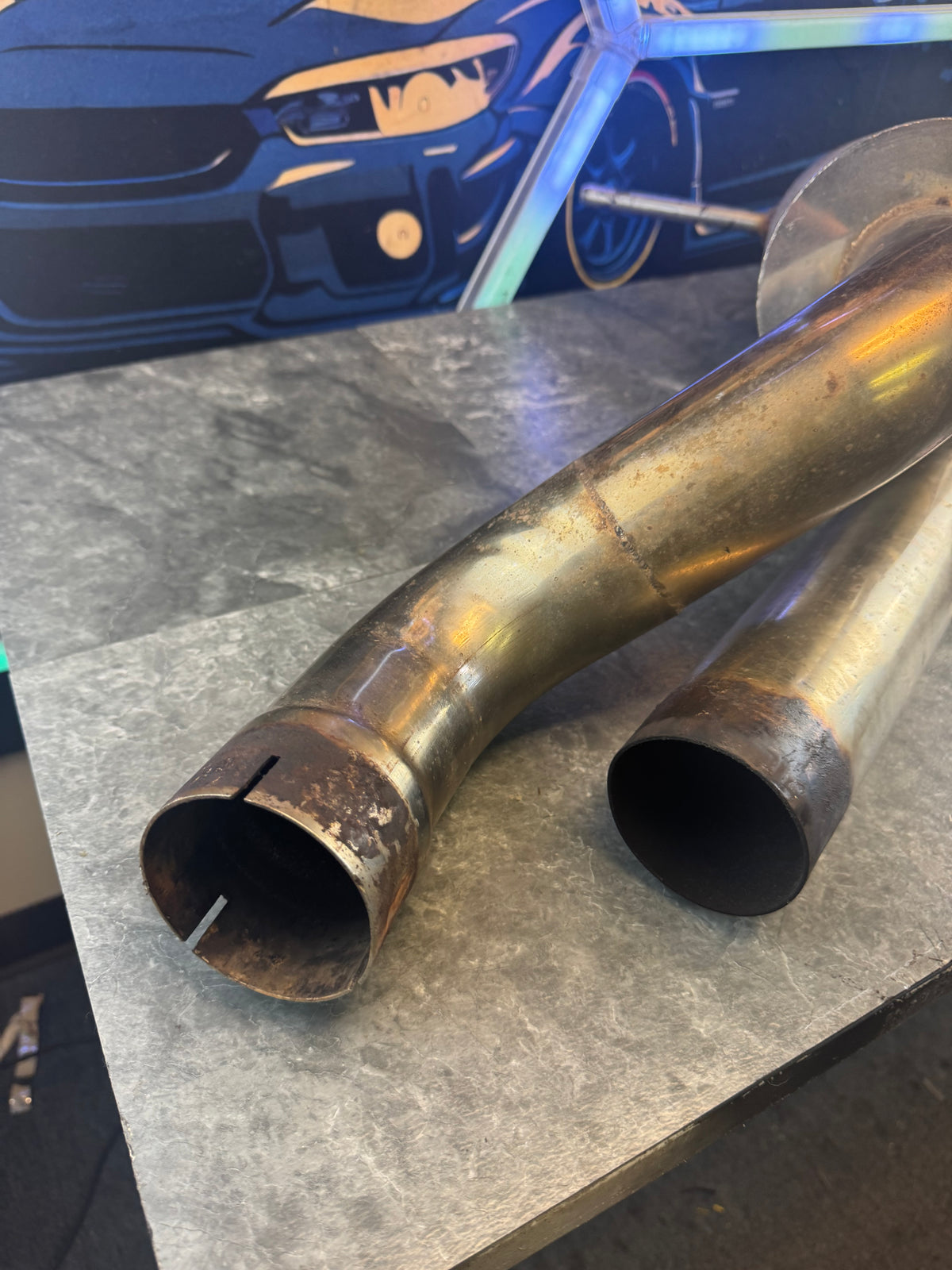 2004-2007 Subaru WRX STi Aftermarket Custom 3 Inch Catback Exhaust Slip-On System With Muffler Needs Clamps
