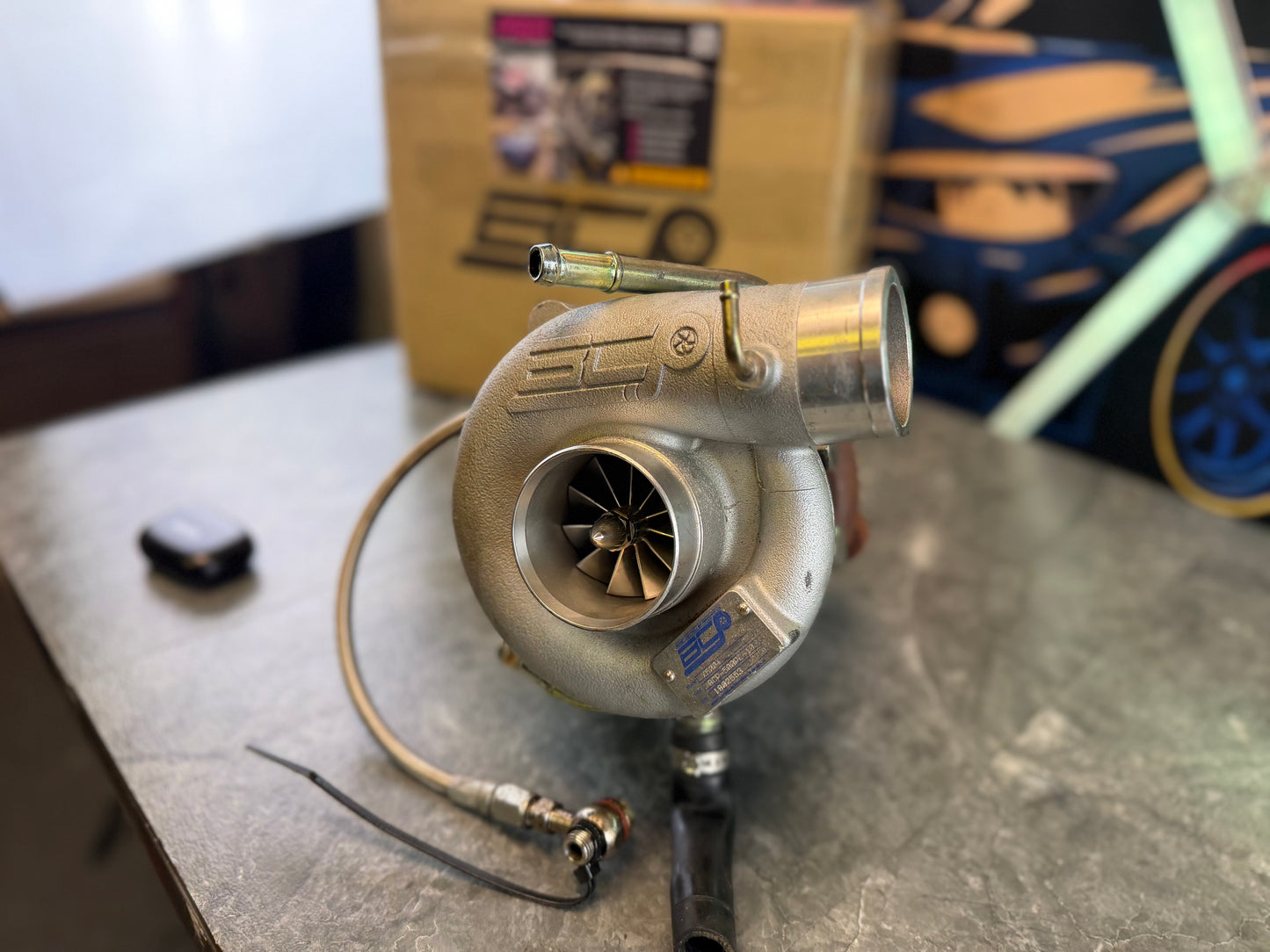 BCP stock location turbo Subaru STi & wrx x 500 + 2.5” inlet , billed compressor wheel , welded , 500 HP , 10 cm
