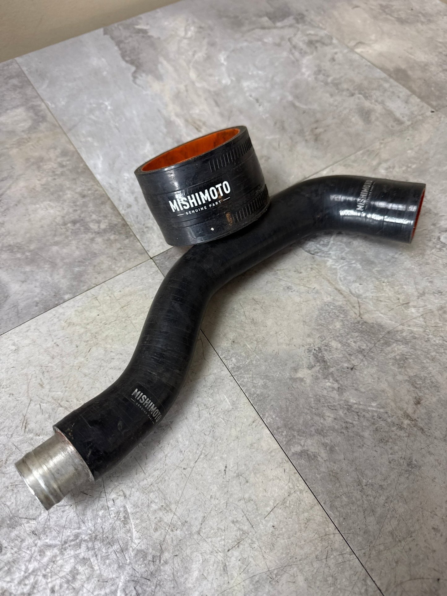 Black MISHIMOTO INCOMPLETE Silicone Intercooler Hoses for Subaru Impreza WRX 2001-2005