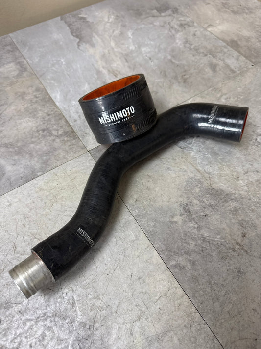 Black MISHIMOTO INCOMPLETE Silicone Intercooler Hoses for Subaru Impreza WRX 2001-2005