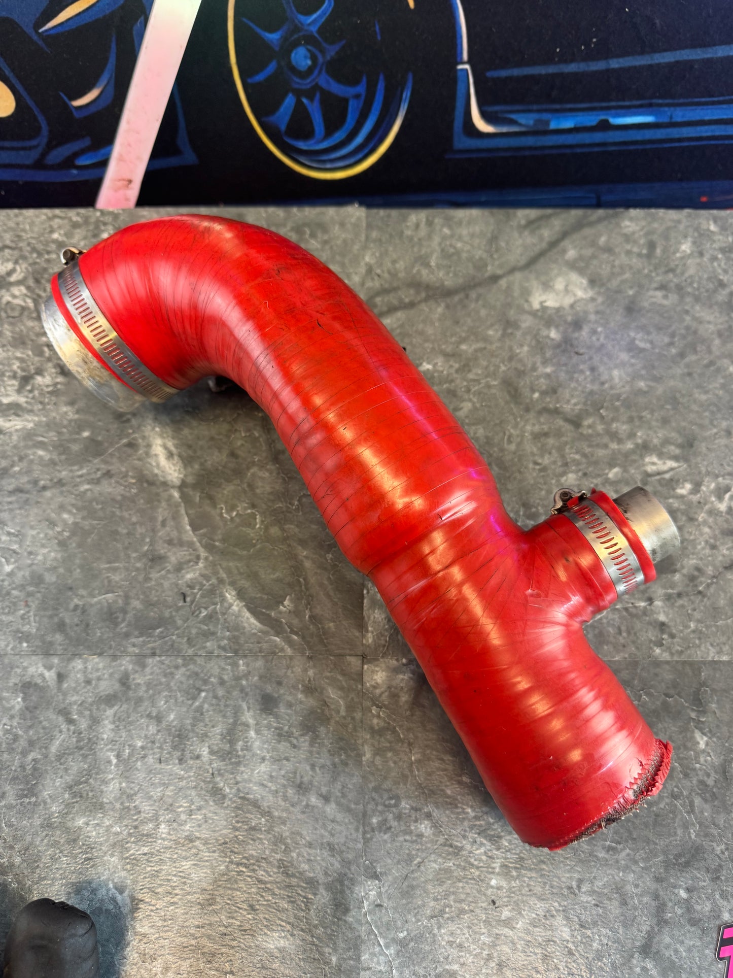 2002-2007 Subaru WRX 2004-2021 Subaru STi Aftermarket Red Silicone Turbo Inlet Red