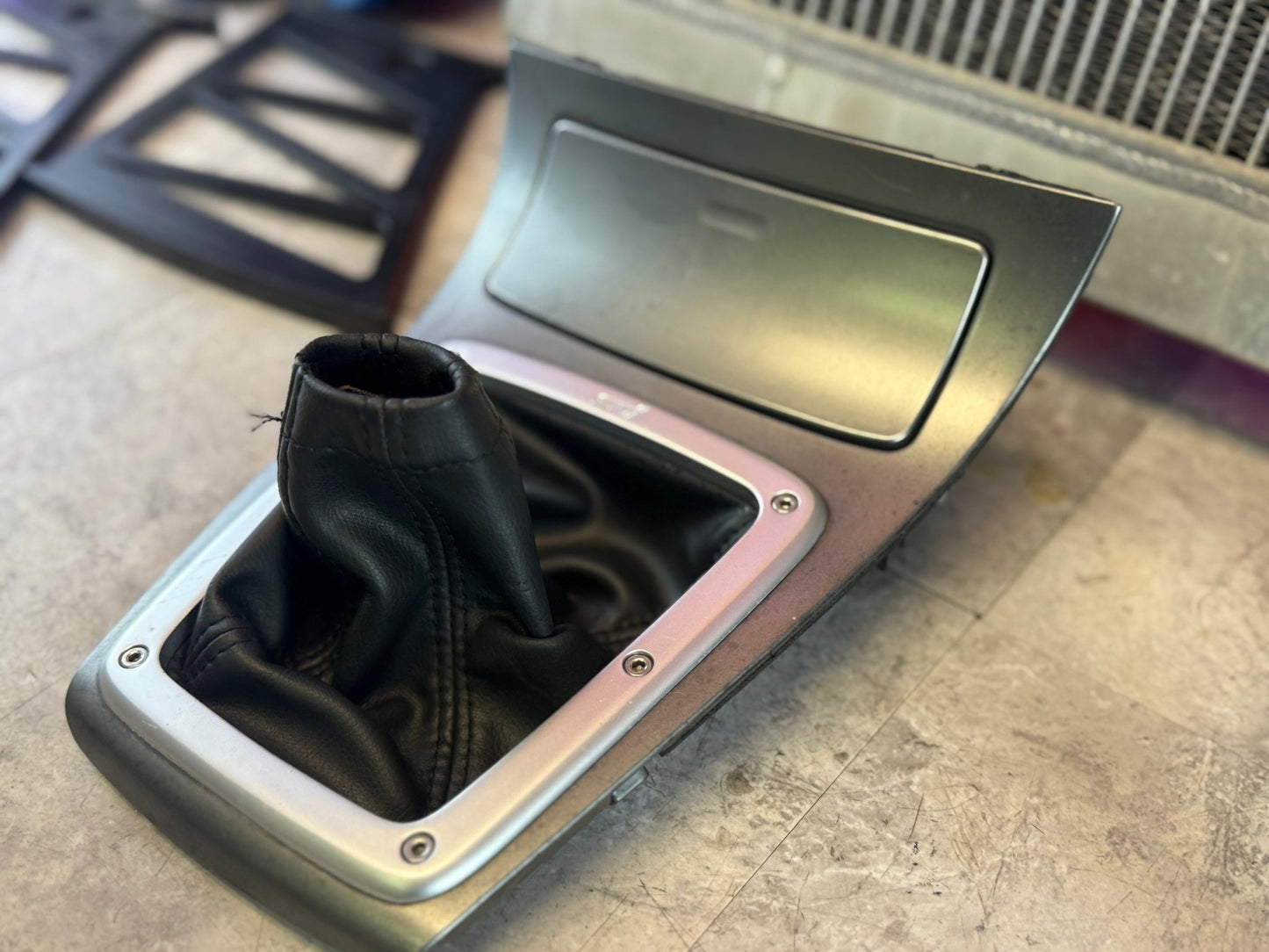 2007 Subaru STi oem six speed shifter trim assembly 05–07 STi w/ trim ring and six port