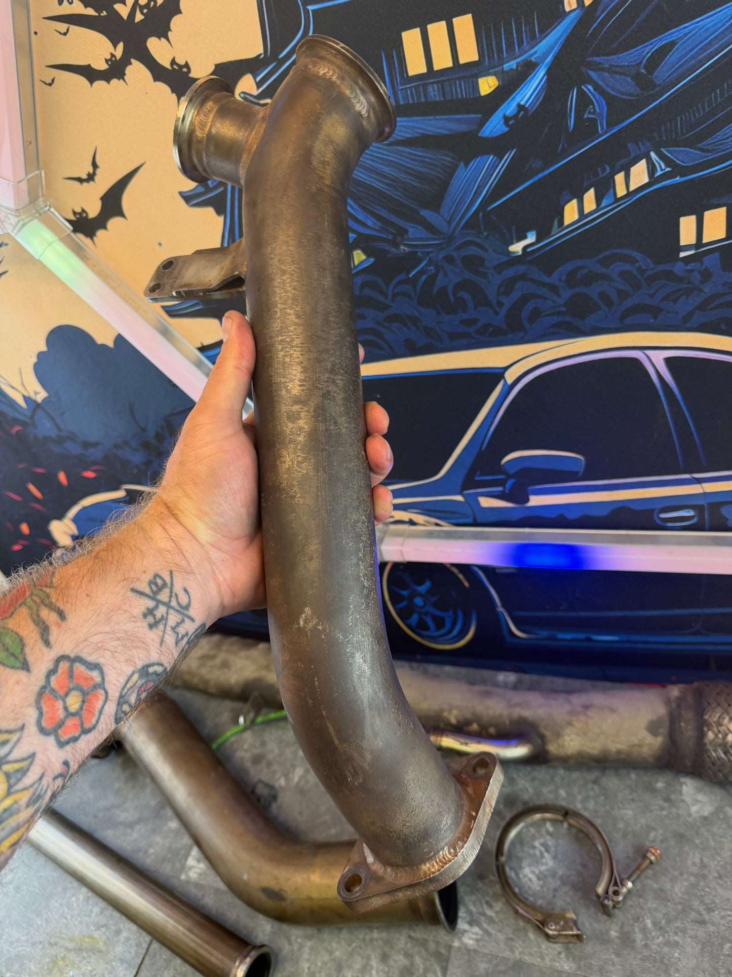 ETS extreme turbo systems rotated turbo kit 08-14 Subaru STi ej247 w/ up pipe , down pipe, ETS cold air intake
