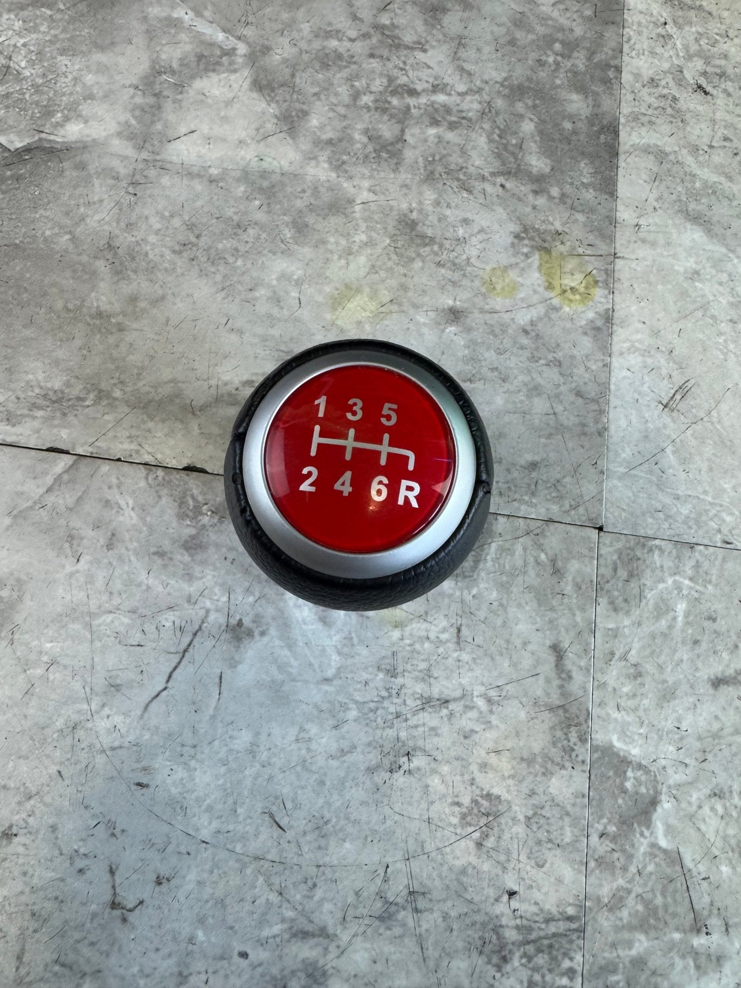 Aftermarket Red Shift Knob For Subaru 6 Speed MT 6MT Leather Wrapped