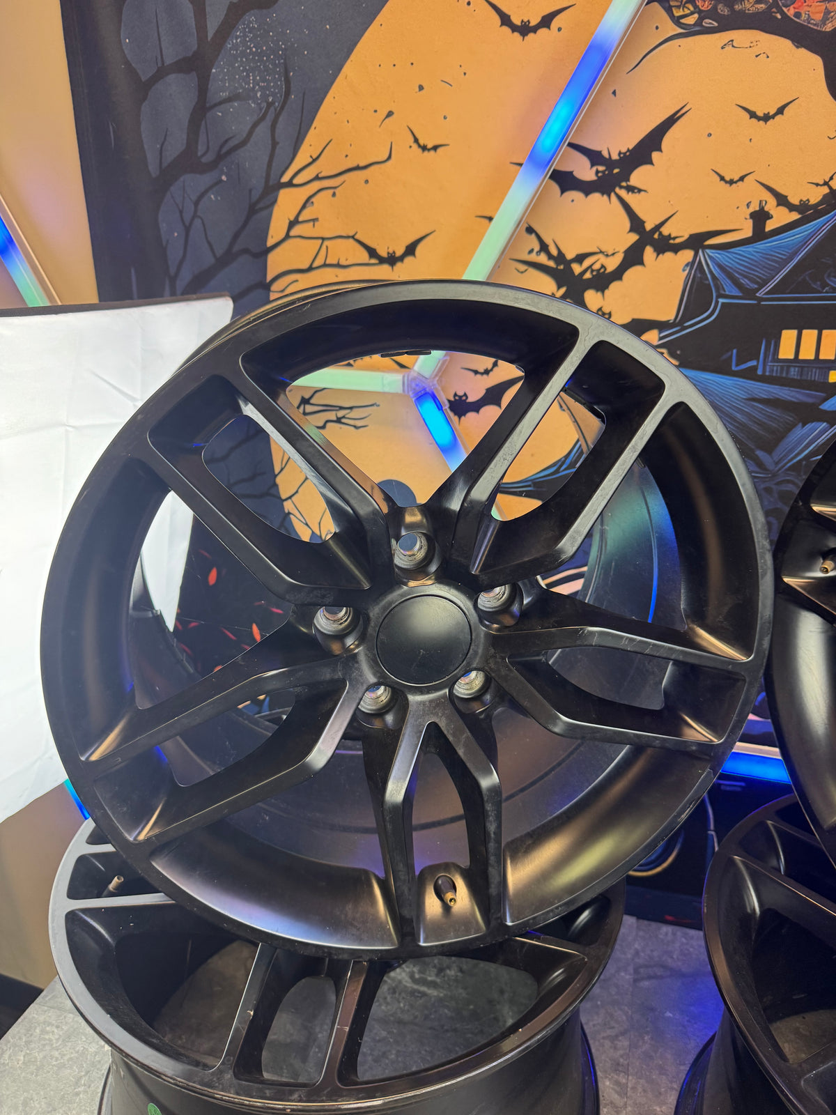 Aftermarket OE CV27 C7 Corvette Stingray Style Wheels Set Of 4 17x9.5 +54 5x120.65